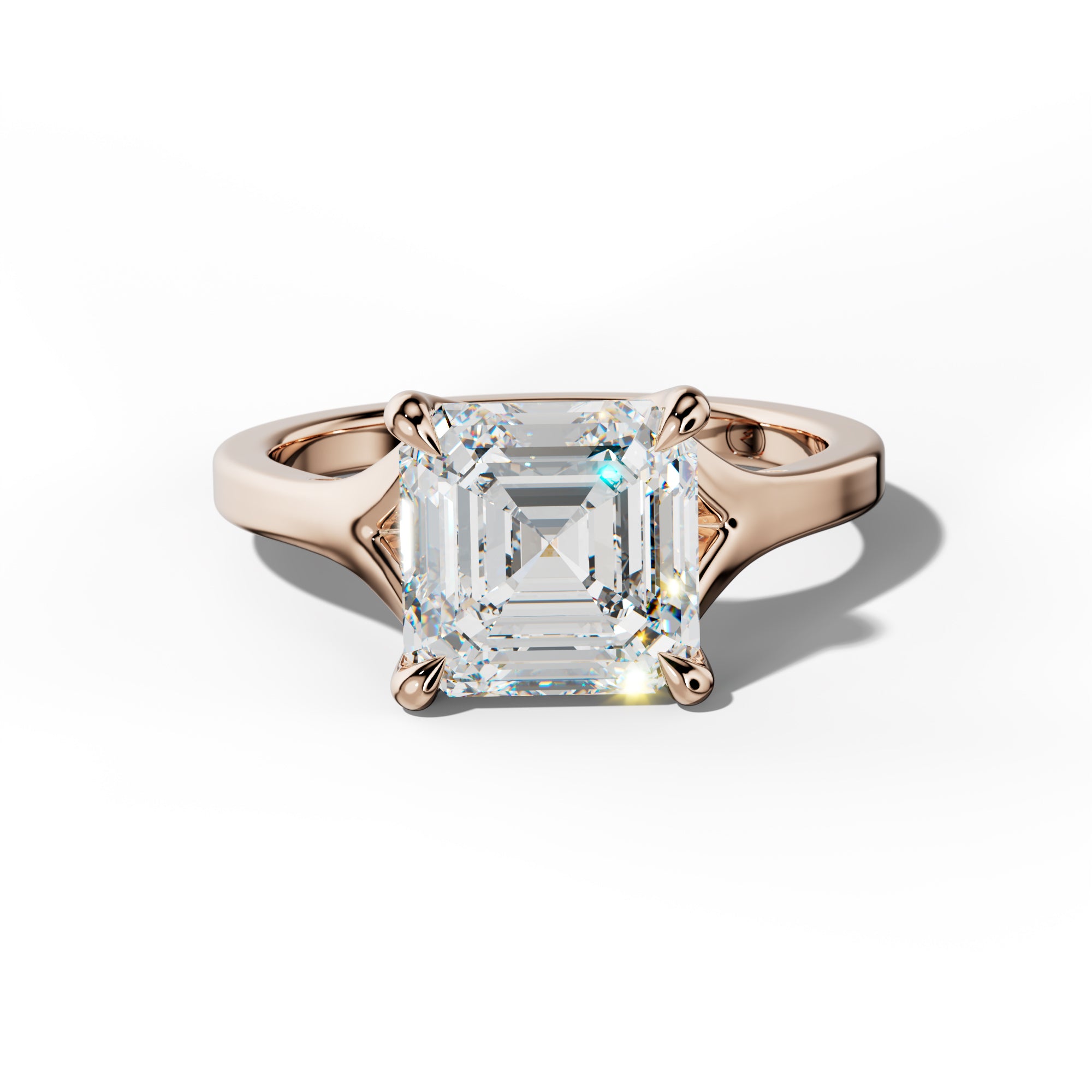 Alicia Asscher Diamond Engagement Ring