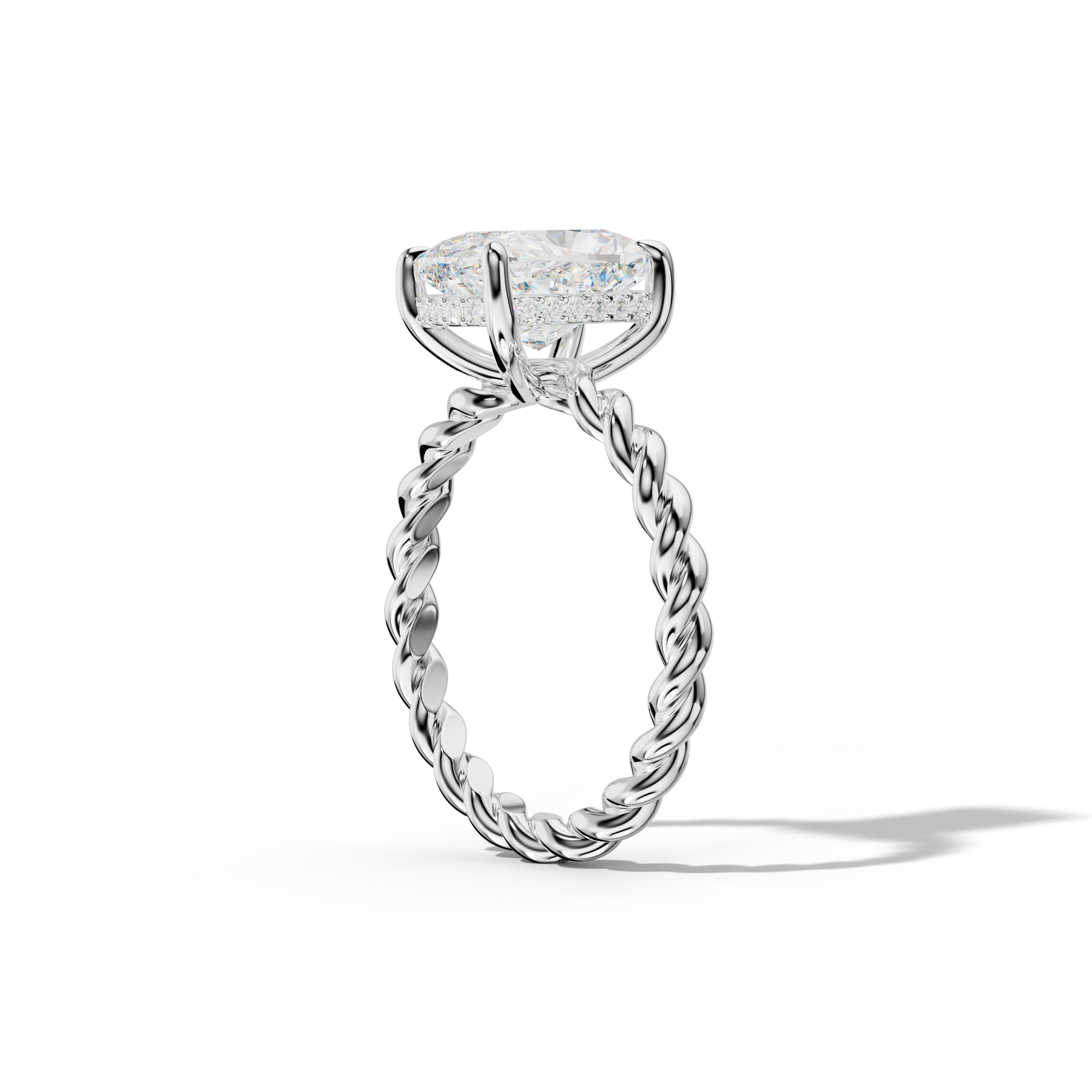 Lexi Elongated Cushion Diamond Engagement Ring