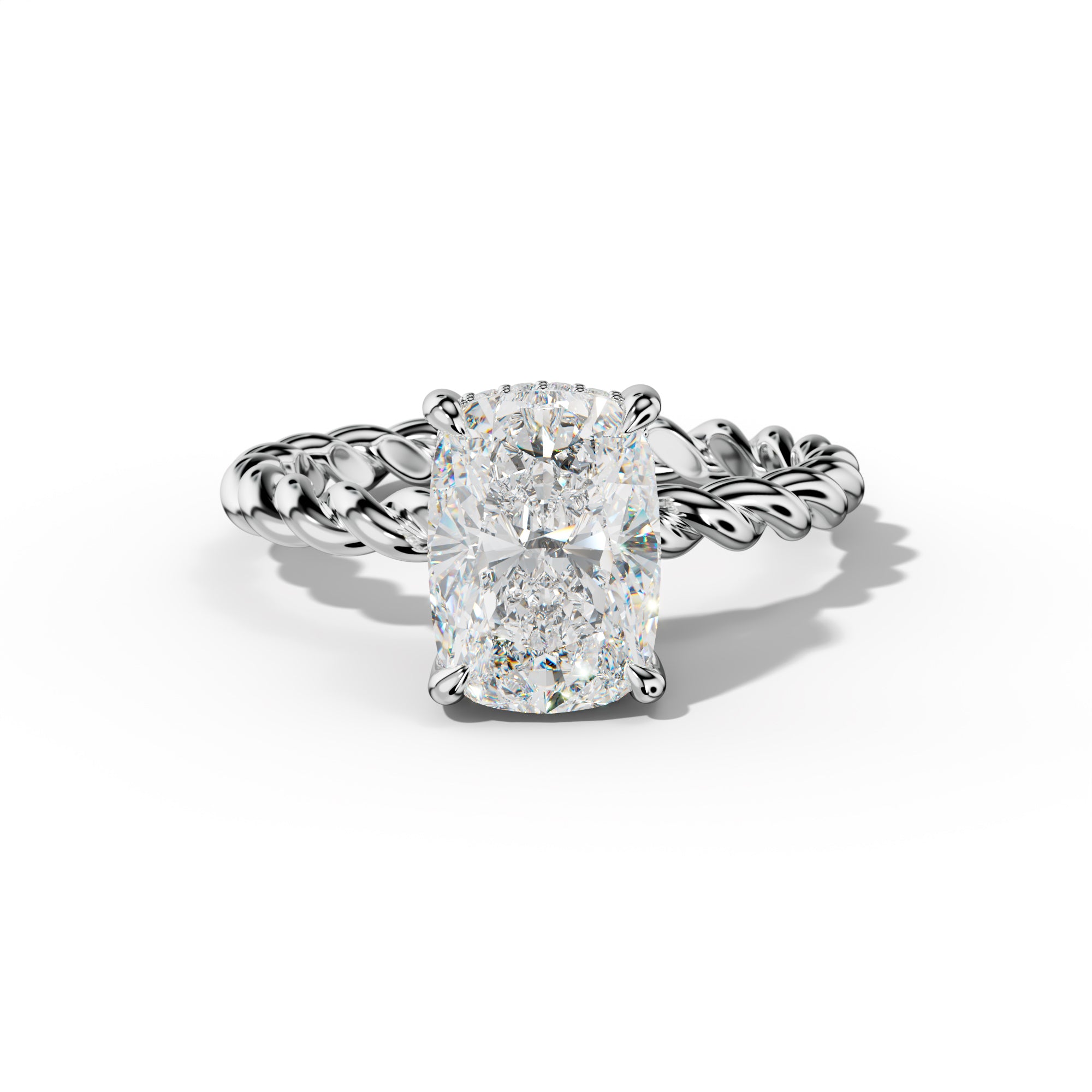 Lexi Elongated Cushion Diamond Engagement Ring