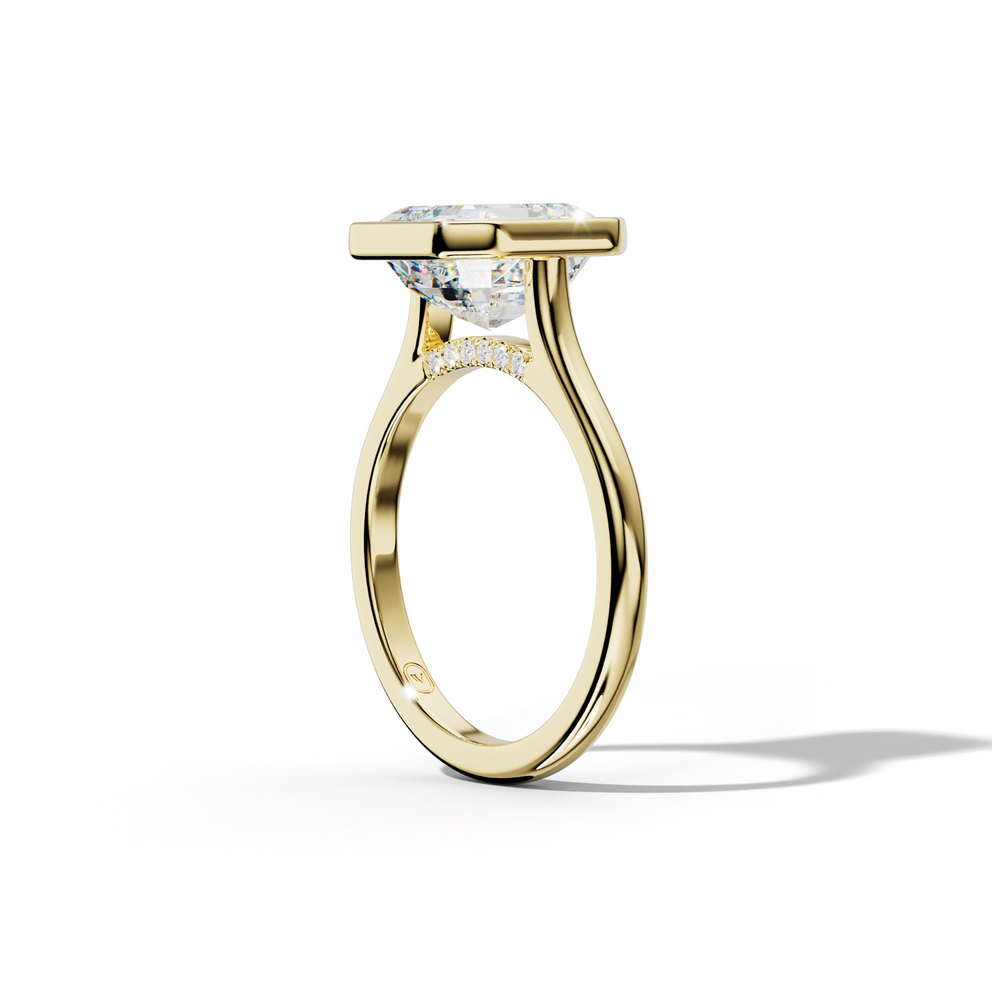 Nova Asscher Diamond Engagement Ring