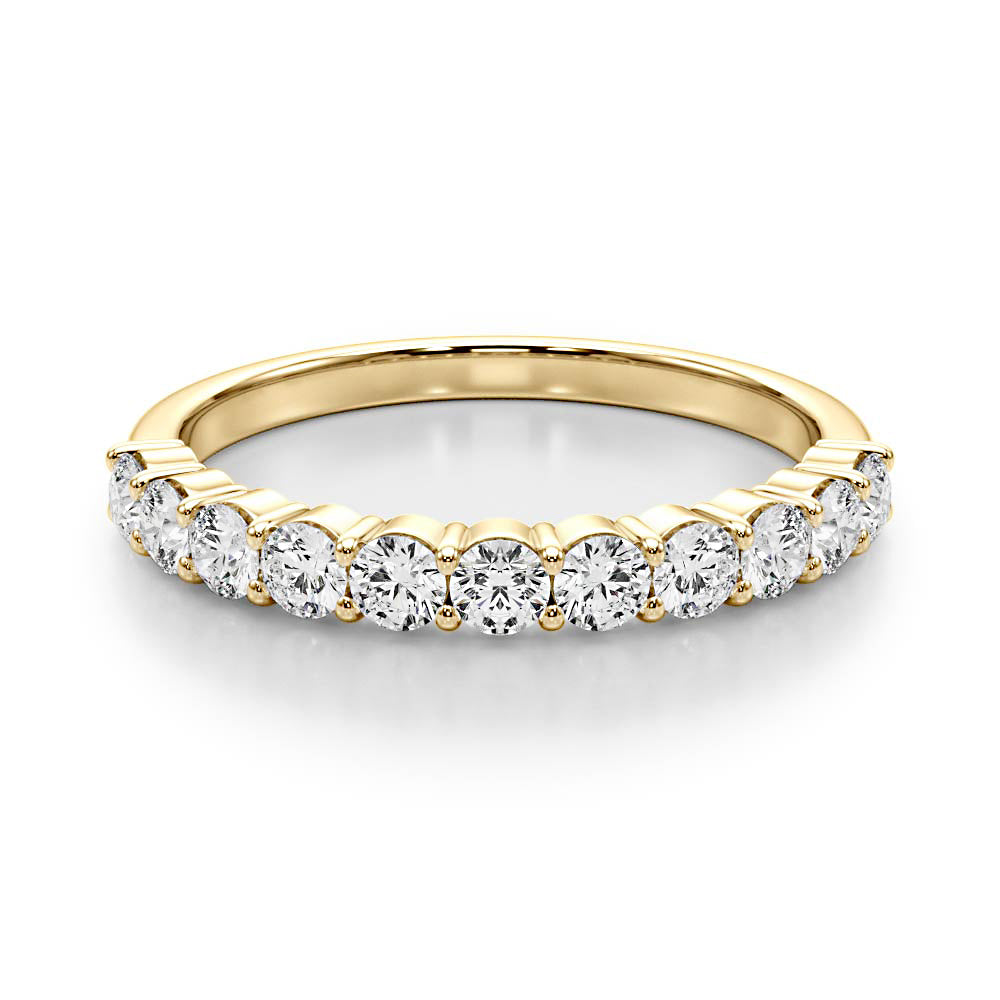 0.5 Carat Round Diamond Classic Wedding Ring, Shared Prong Style-VIRABYANI