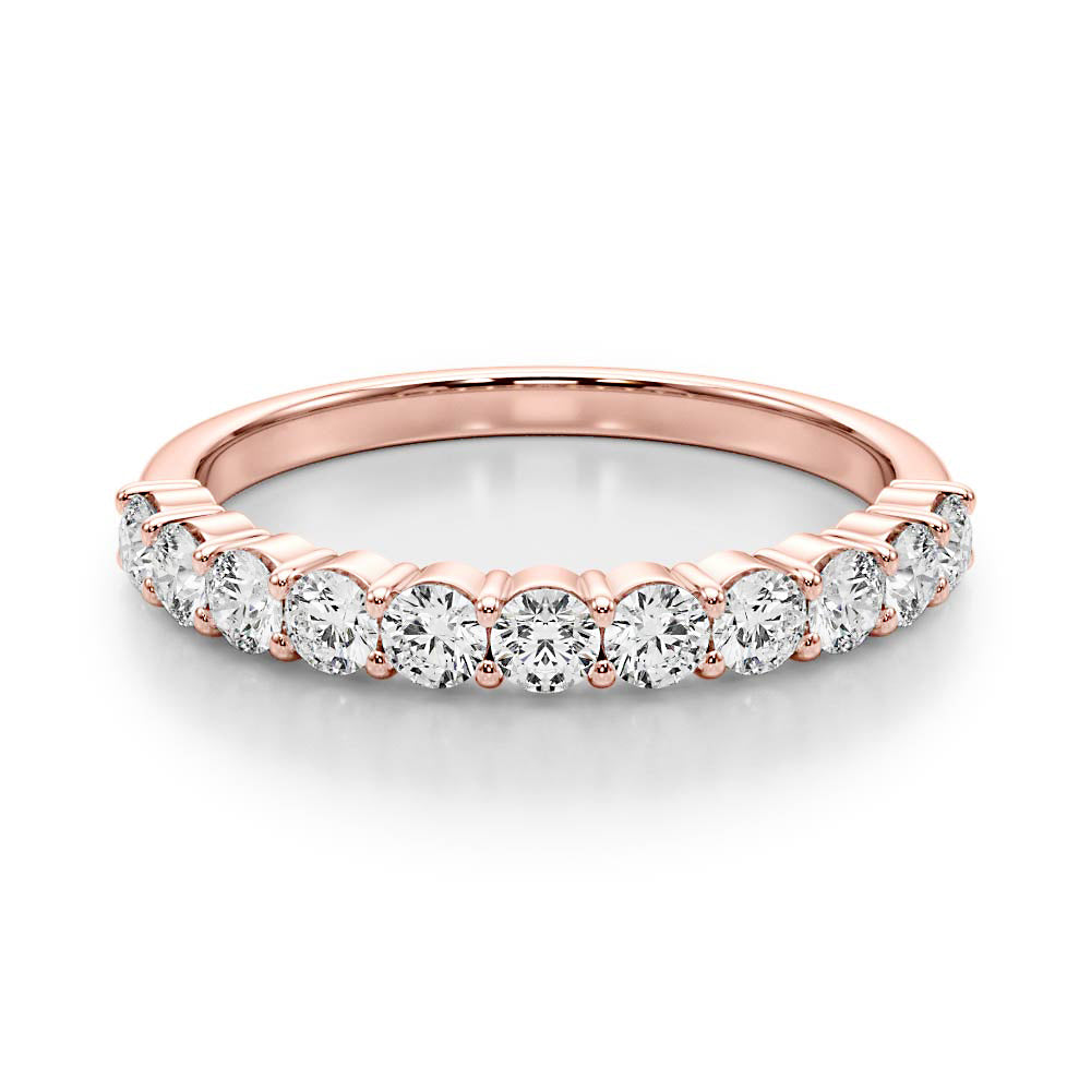 0.5 Carat Round Diamond Classic Wedding Ring, Shared Prong Style-VIRABYANI