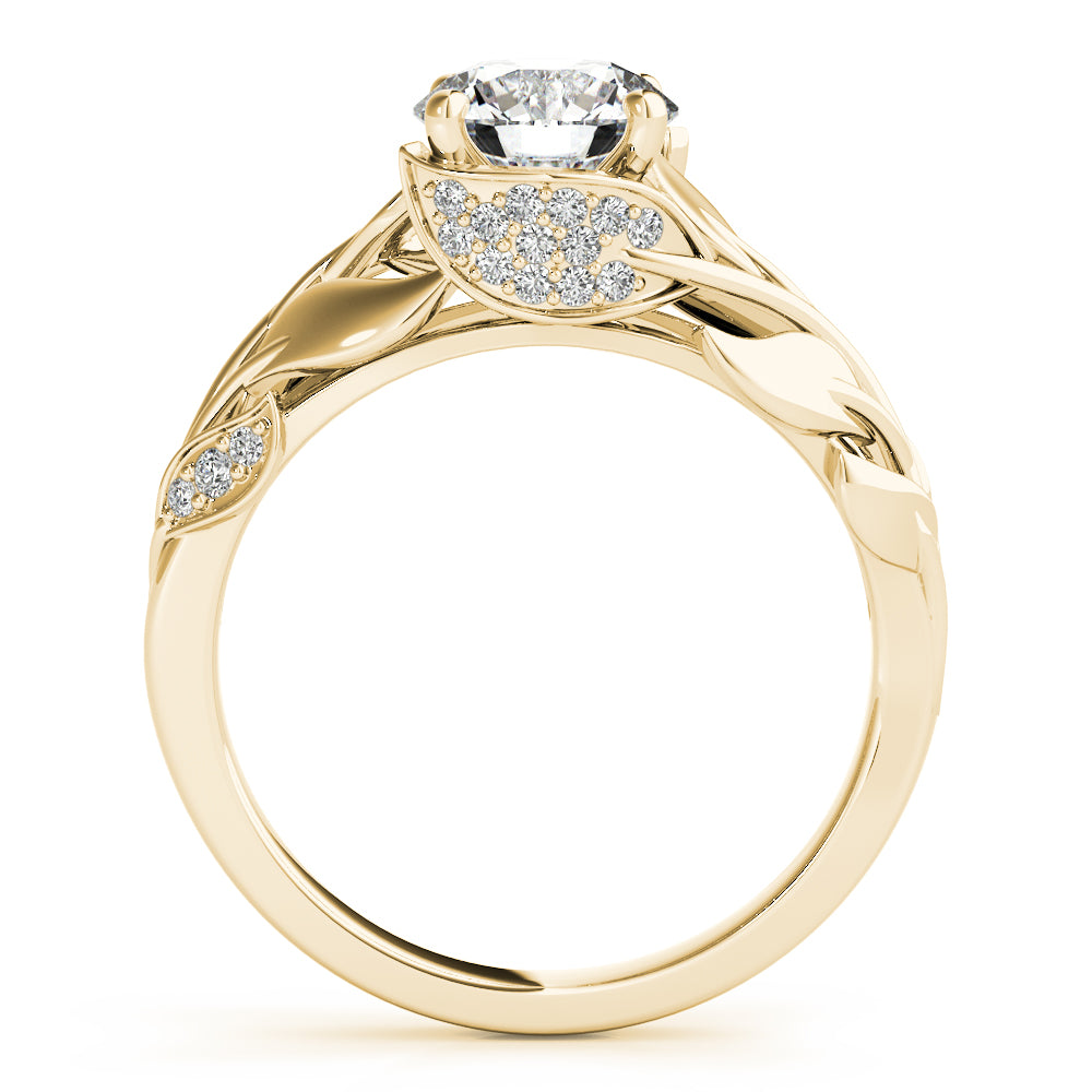 Meadow Round Diamond Solitaire Engagement Ring-VIRABYANI