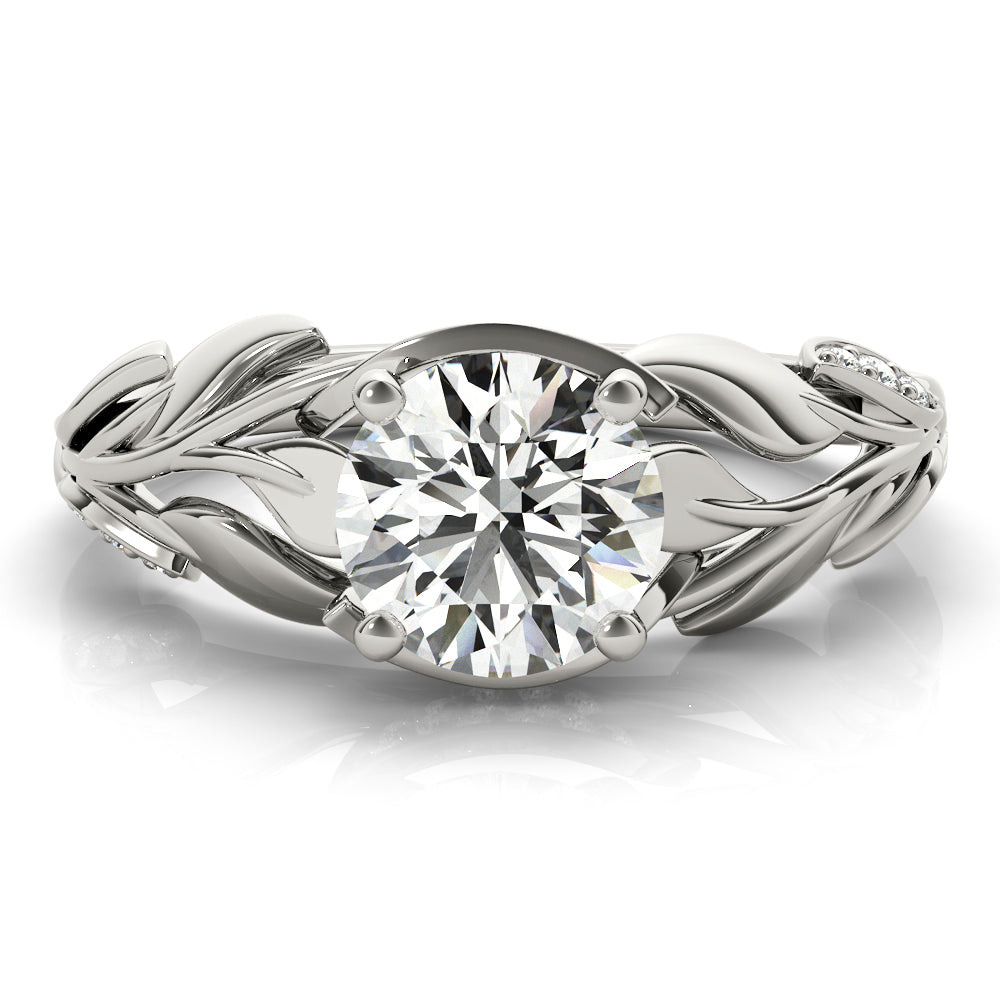 Meadow Round Diamond Solitaire Engagement Ring