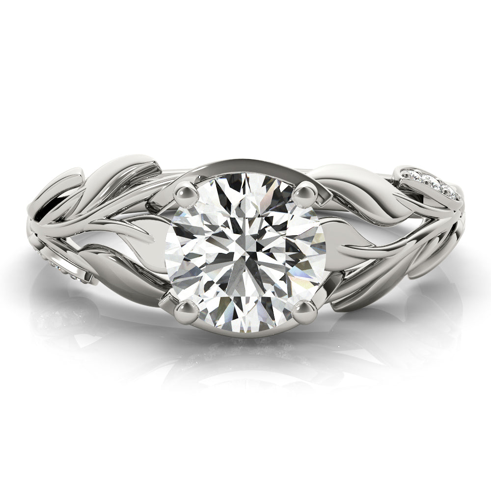 Meadow Round Diamond Solitaire Engagement Ring-VIRABYANI