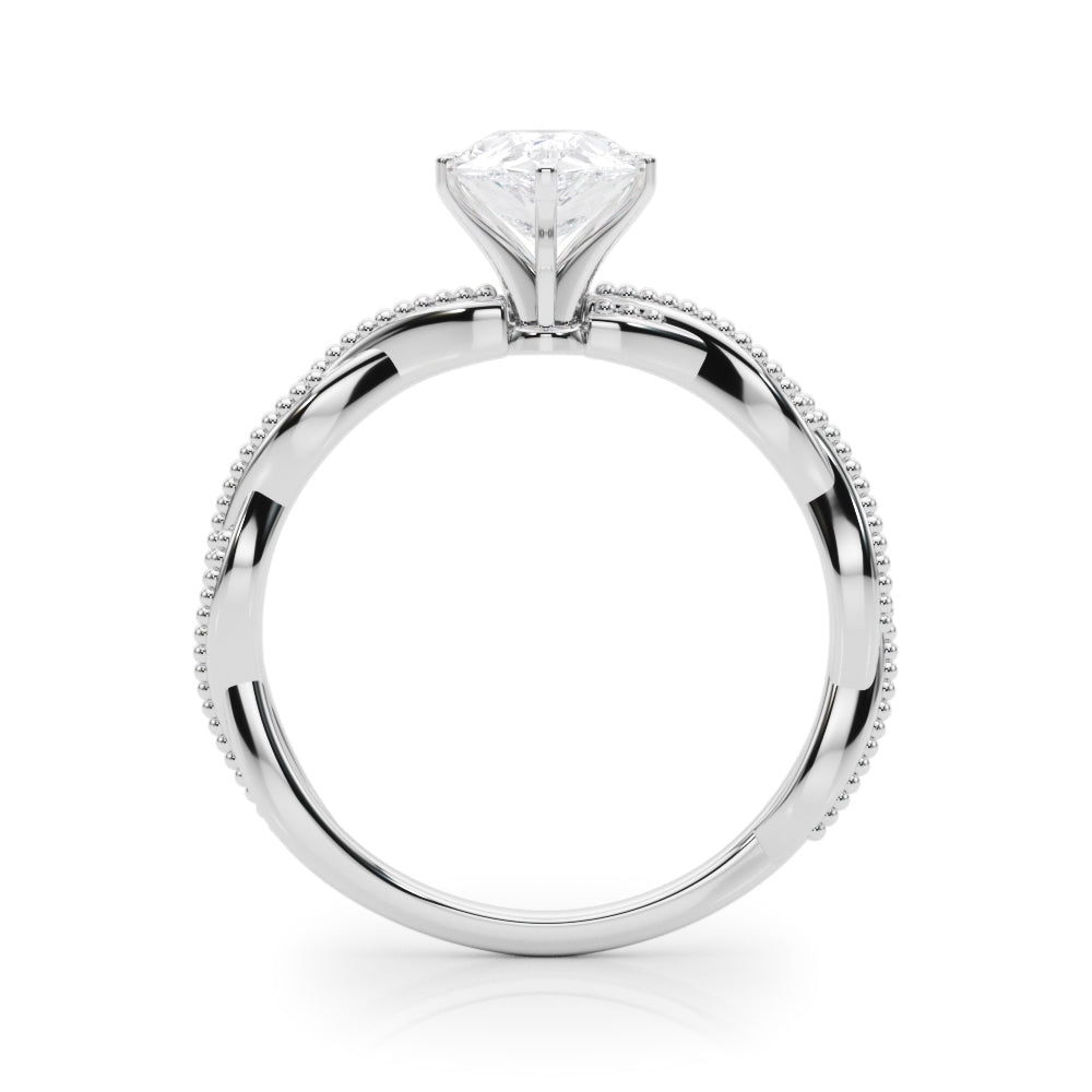 Anastasia Twisted Vine Pear Diamond Solitaire Engagement Ring-VIRABYANI