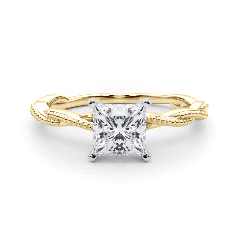 Anastasia Twisted Vine Princess Diamond Solitaire Engagement Ring