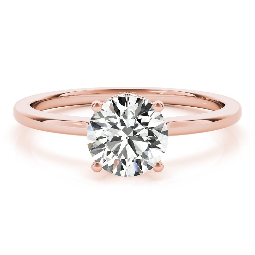 Aimee Round Diamond Solitaire Engagement Ring