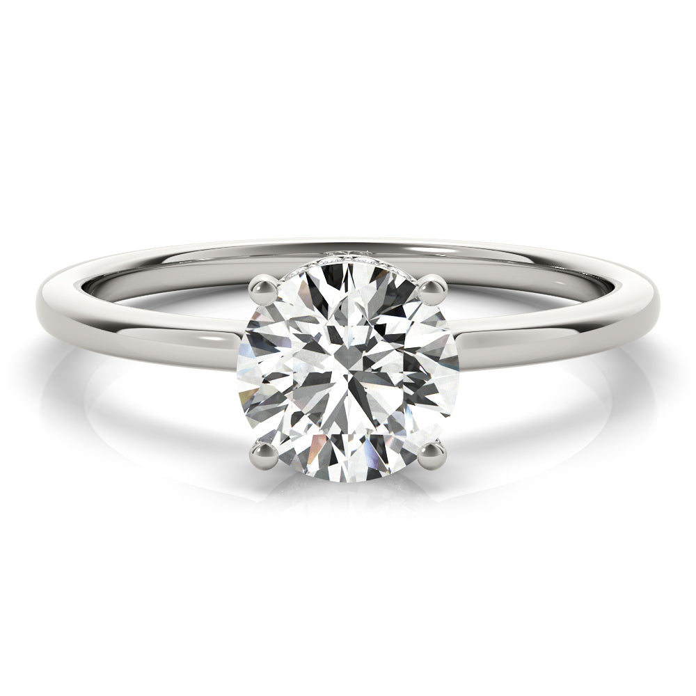 Aimee Round Diamond Solitaire Engagement Ring-VIRABYANI