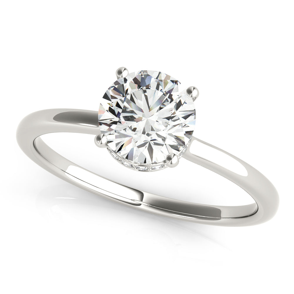 Aimee Round Lab Grown Diamond Solitaire Engagement Ring IGI Certified-VIRABYANI