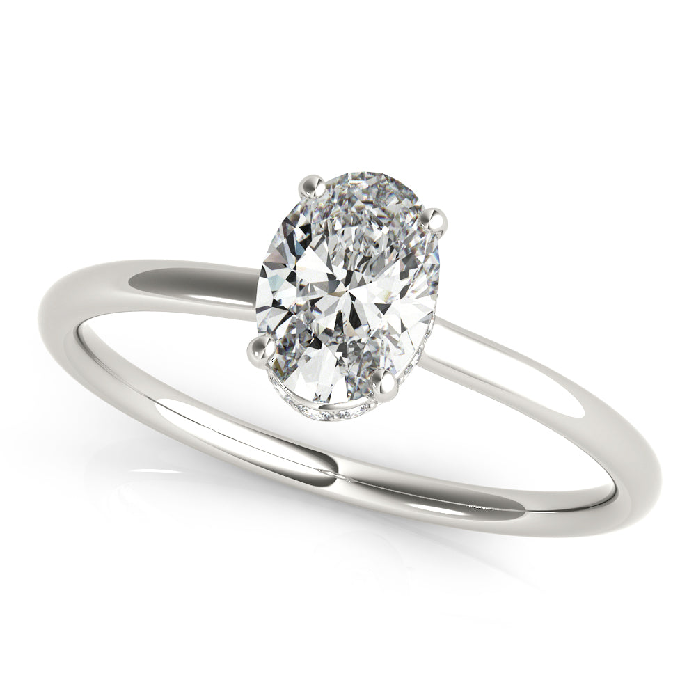 Aimee Oval Diamond Solitaire Engagement Ring