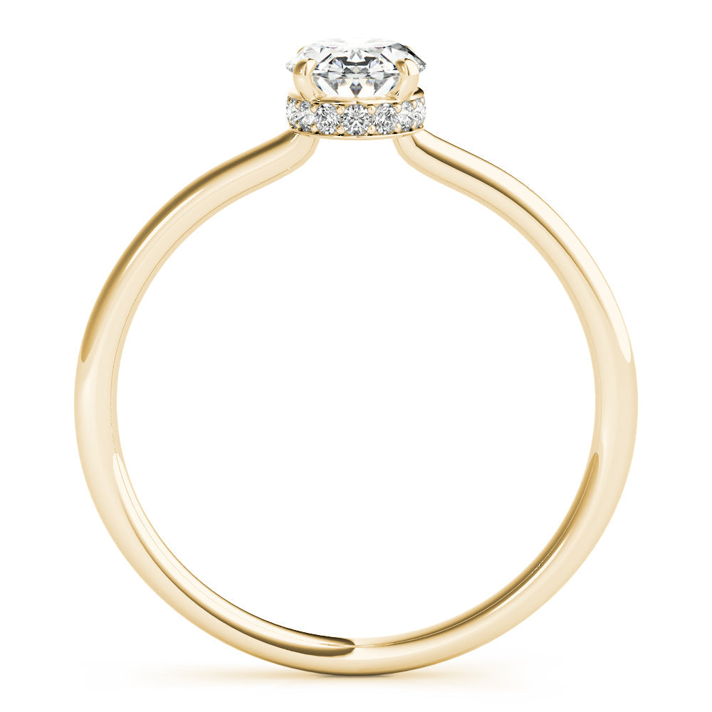 Aimee Oval Lab Grown Diamond Solitaire Engagement Ring IGI Certified-VIRABYANI