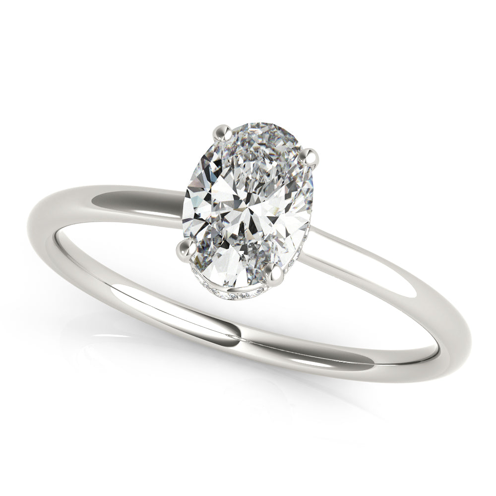 Aimee Oval Lab Grown Diamond Solitaire Engagement Ring IGI Certified-VIRABYANI