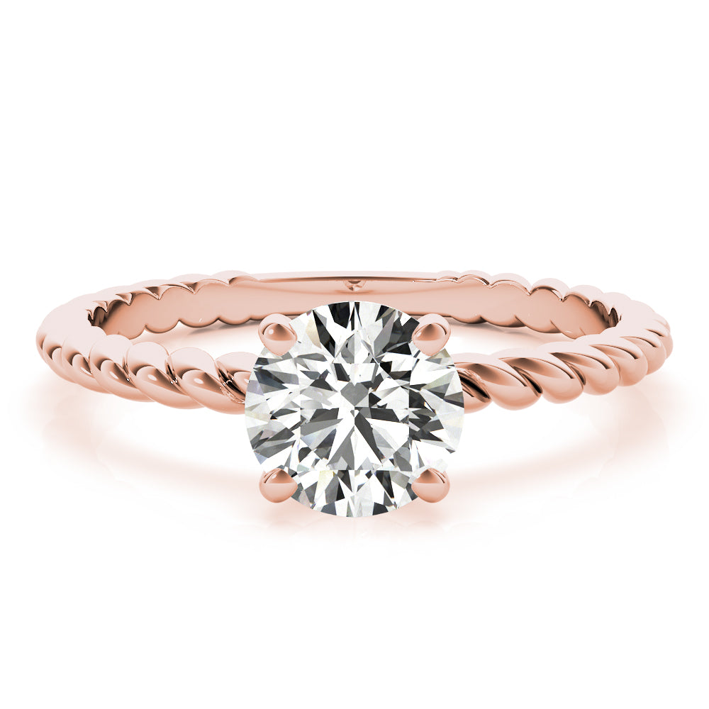 Eleanor Round Diamond Solitaire Engagement Ring-VIRABYANI