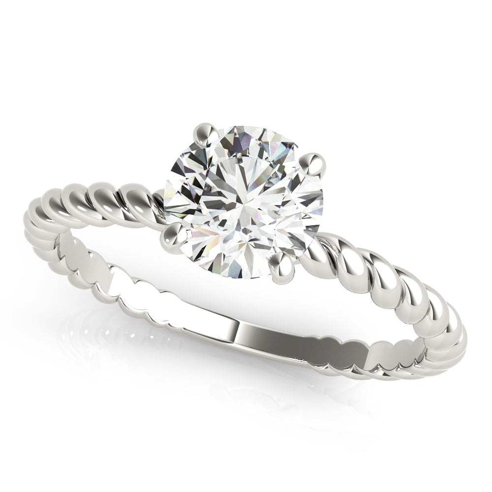Eleanor Round Lab Grown Diamond Solitaire Engagement Ring IGI Certified-VIRABYANI