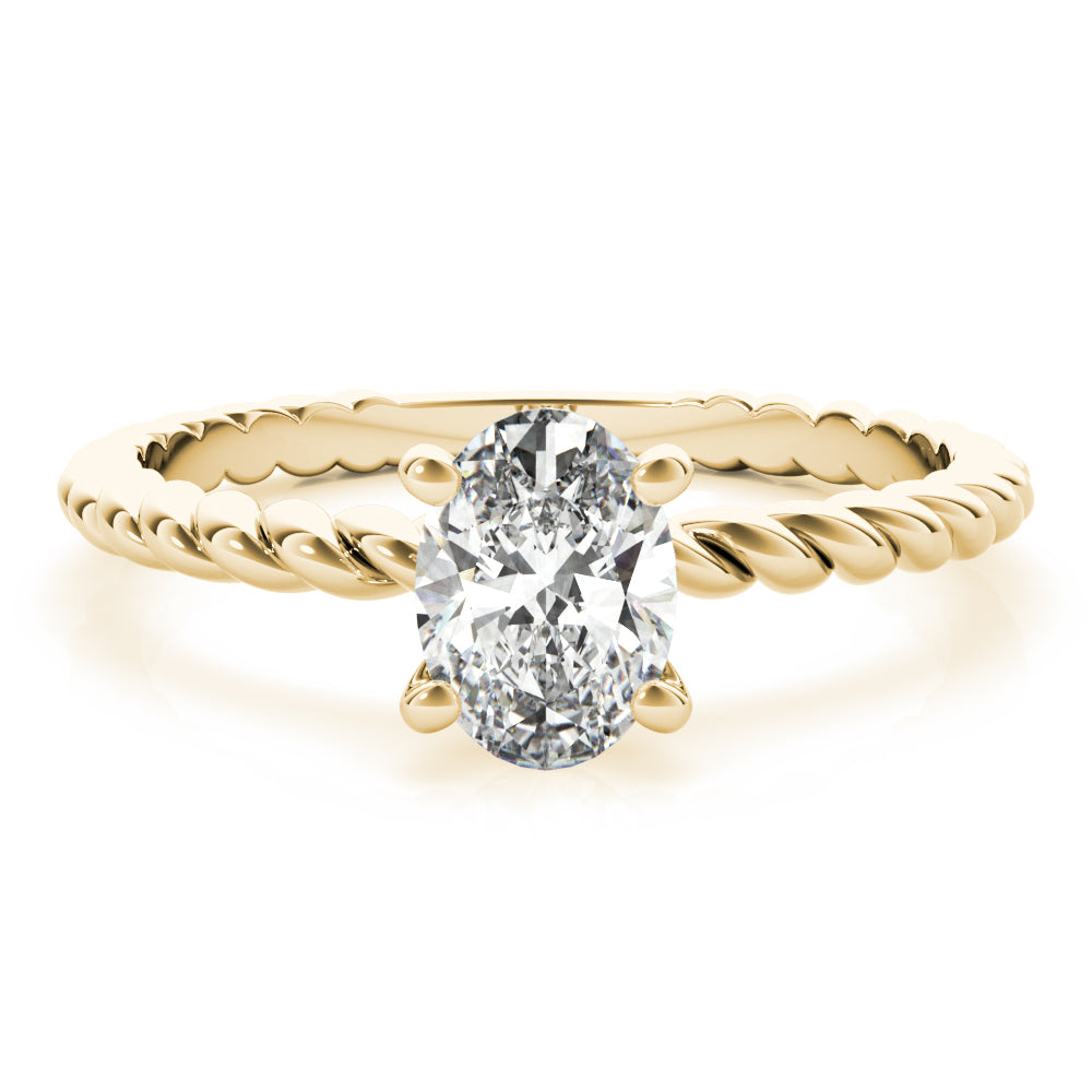Eleanor Oval Lab Grown Diamond Solitaire Engagement Ring IGI Certified-VIRABYANI