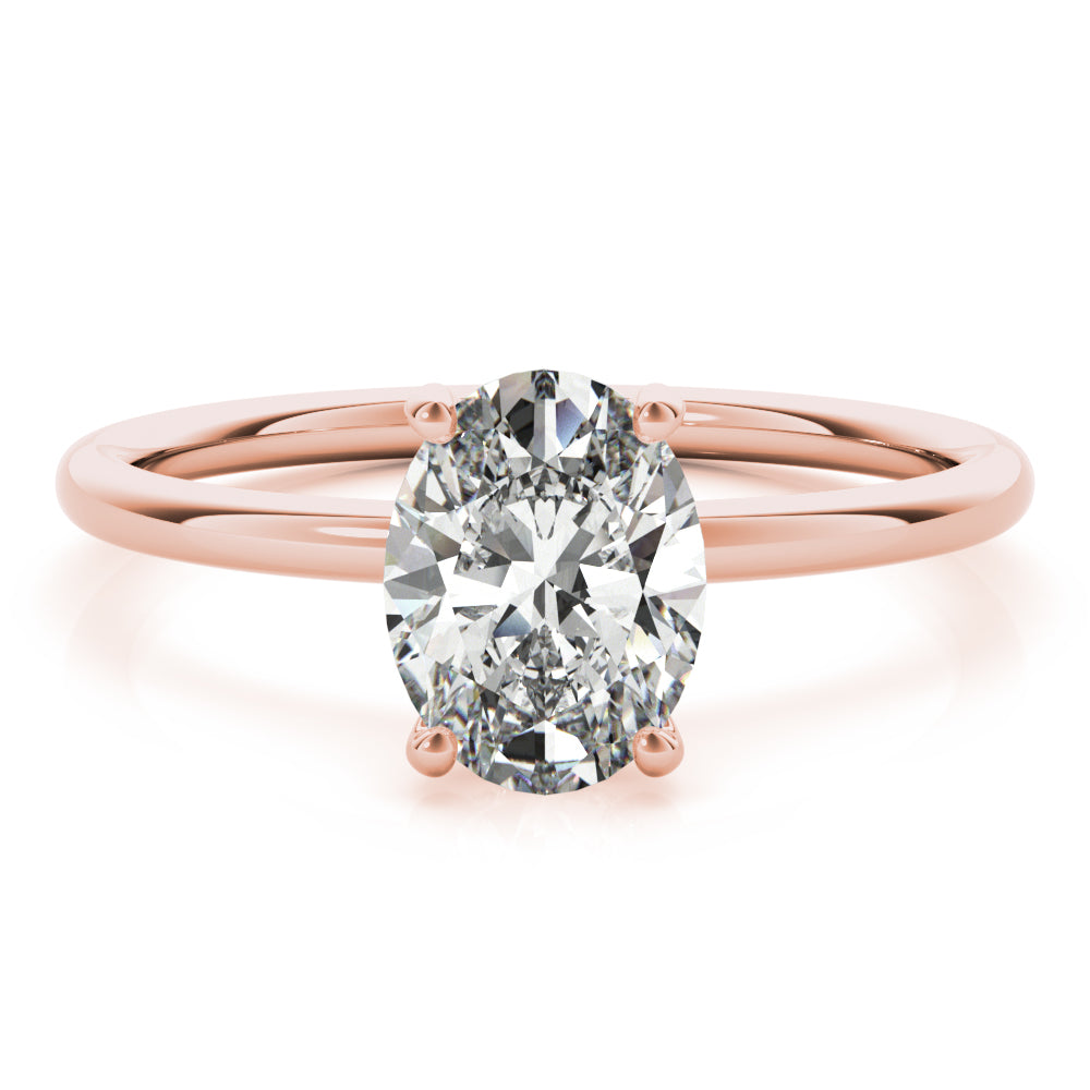 Madilyn Oval Diamond Solitaire Engagement Ring-VIRABYANI