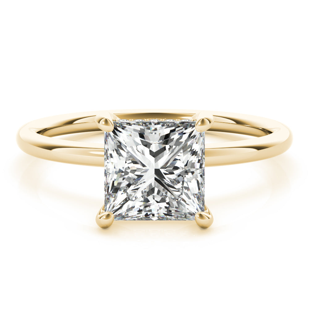 Madilyn Princess Lab Grown Diamond Solitaire Engagement Ring IGI Certified-VIRABYANI