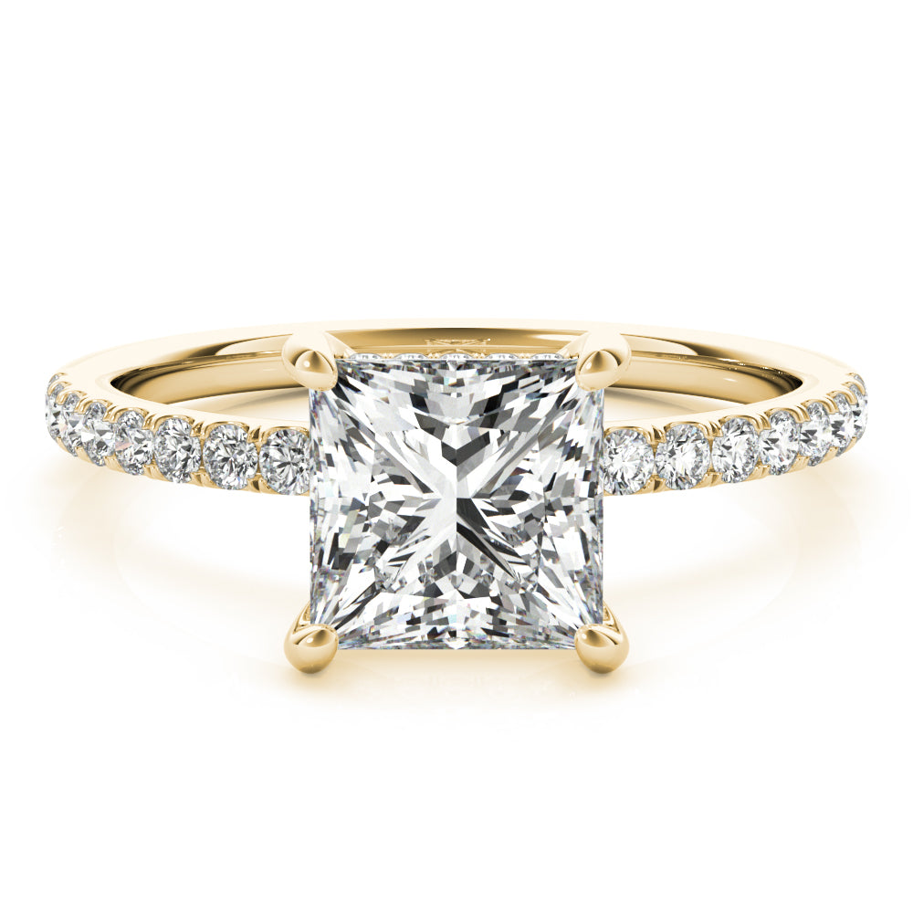Noa Princess Lab Grown Diamond Solitaire Engagement Ring IGI Certified-VIRABYANI