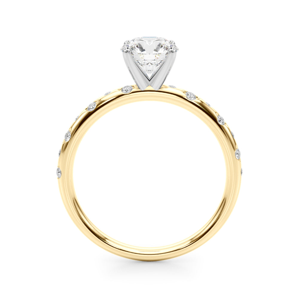 Blair Round Lab Grown Diamond Solitaire Engagement Ring IGI Certified-VIRABYANI