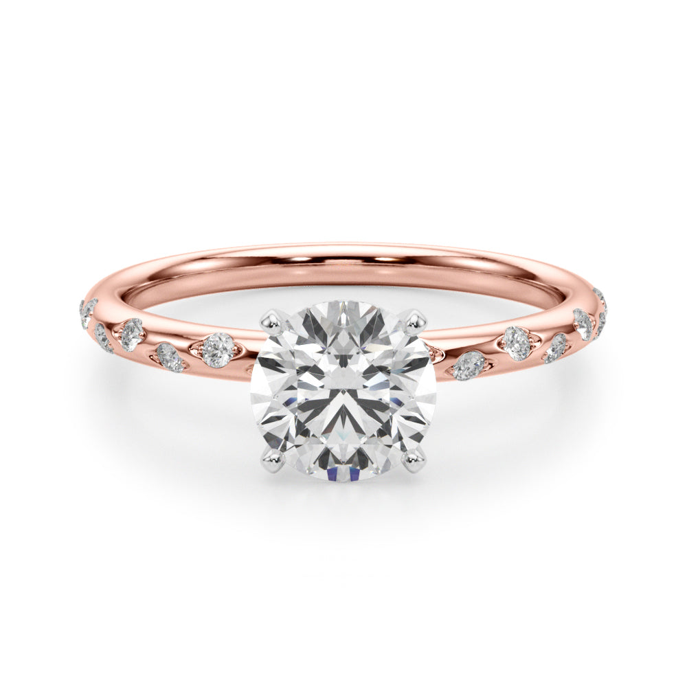 Blair Round Diamond Solitaire Engagement Ring-VIRABYANI