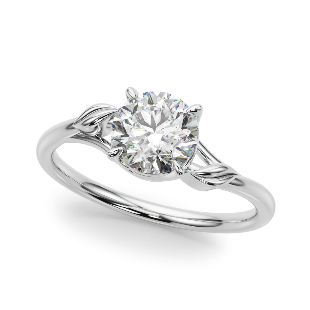 Eden Round Diamond Solitaire Engagement Ring-VIRABYANI