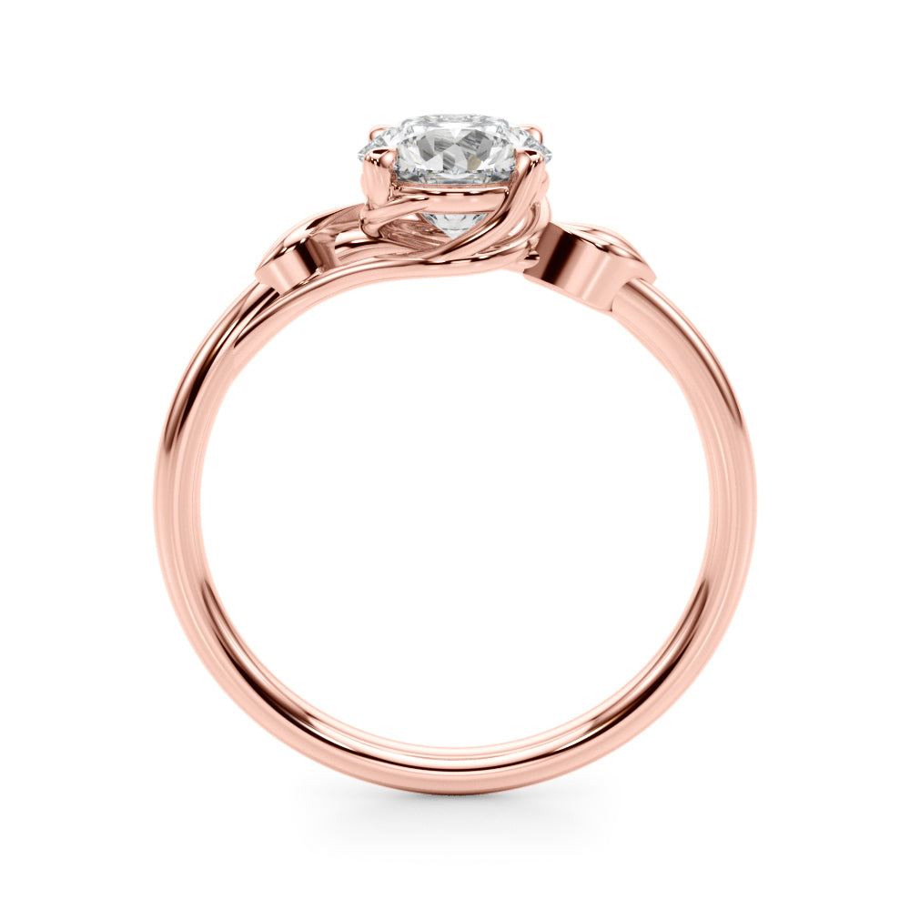 Eden Round Diamond Solitaire Engagement Ring-VIRABYANI