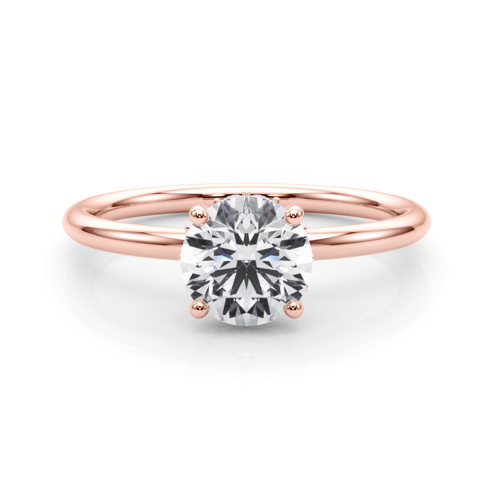 Eva Round Diamond Solitaire Engagement Ring-VIRABYANI