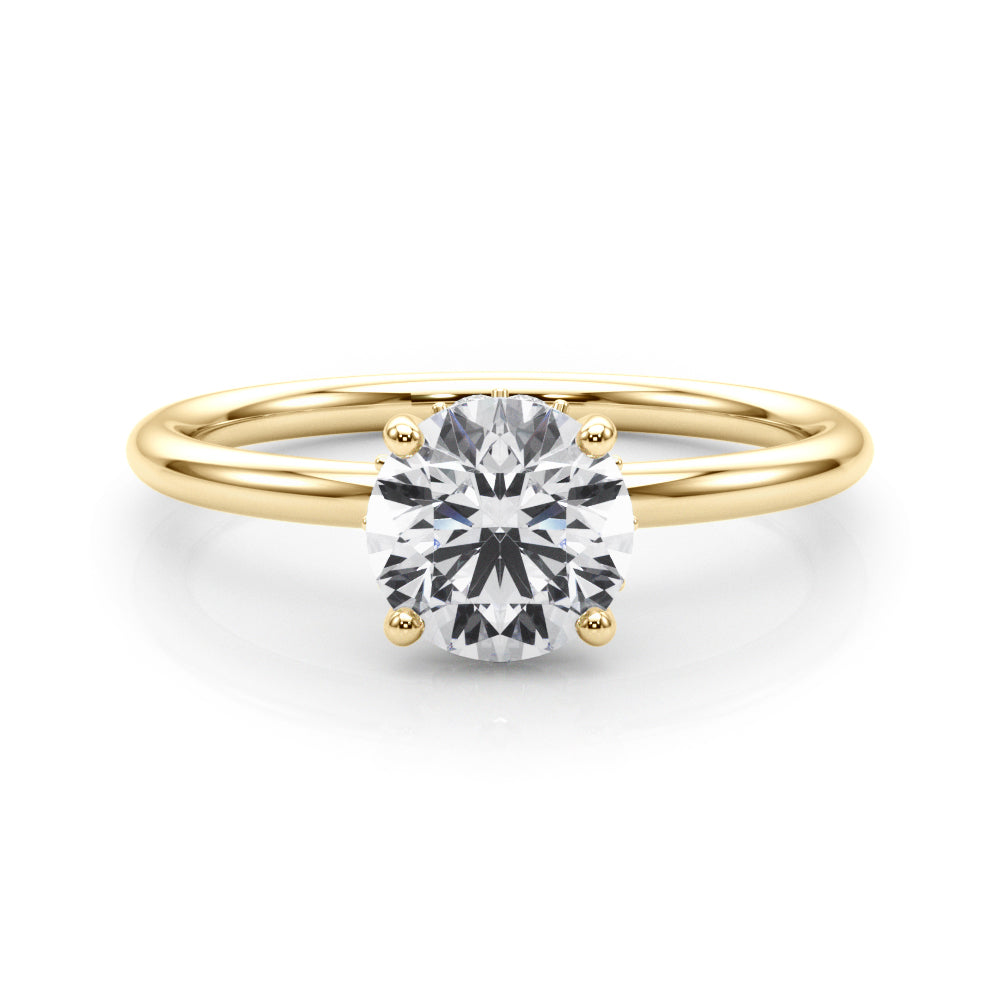 Eva Round Lab Grown Diamond Solitaire Engagement Ring IGI Certified