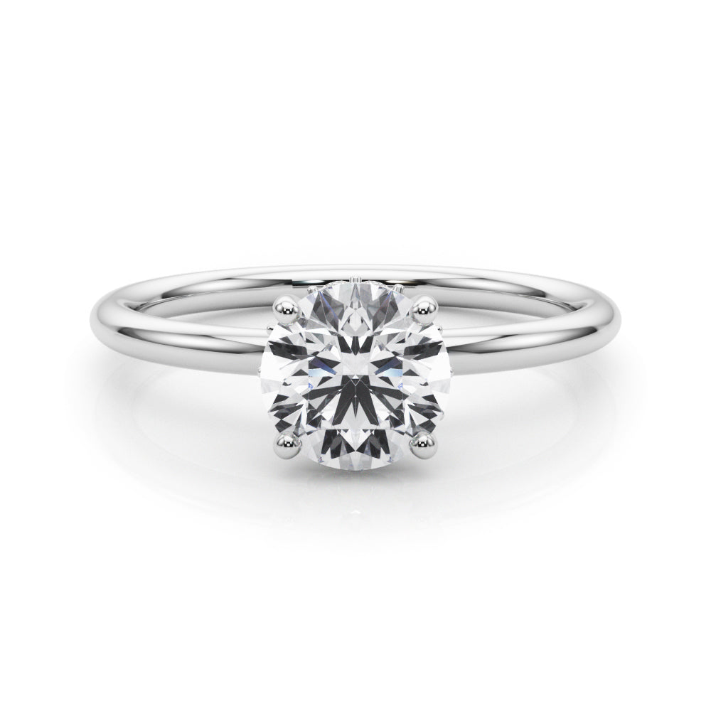 Eva Round Diamond Solitaire Engagement Ring-VIRABYANI