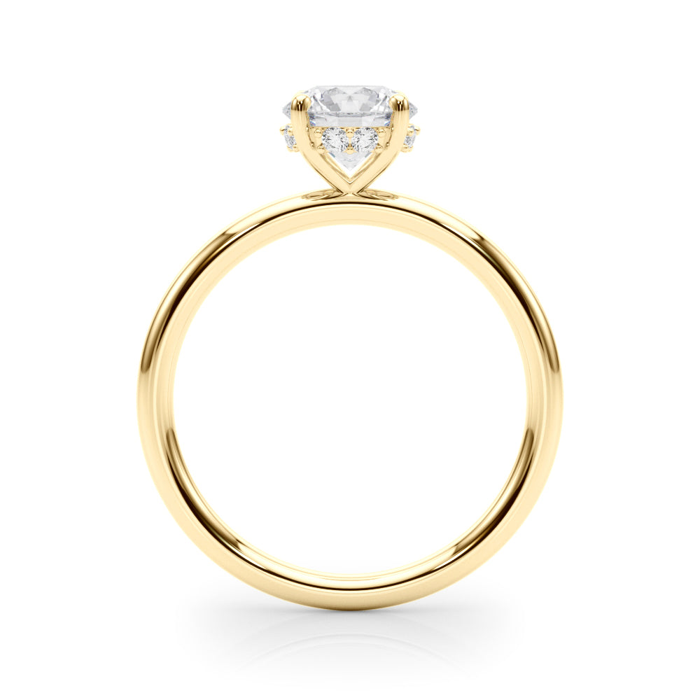 Eva Round Lab Grown Diamond Solitaire Engagement Ring IGI Certified