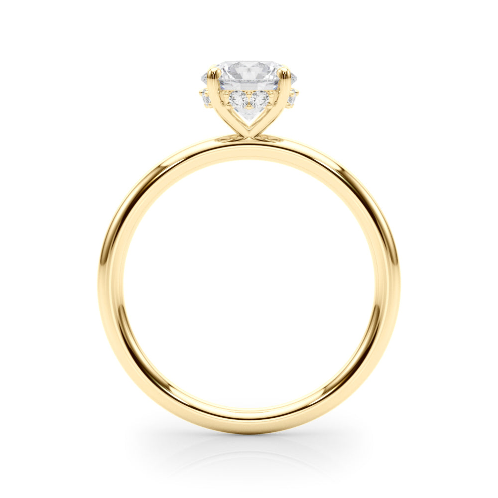Eva Round Lab Grown Diamond Solitaire Engagement Ring IGI Certified-VIRABYANI