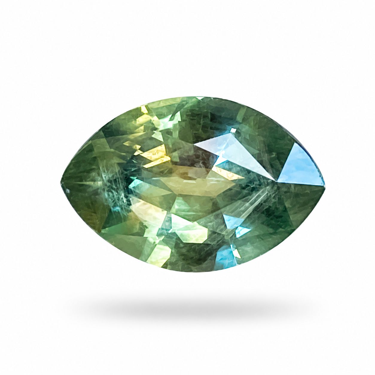 1.58 Carat Marquise Cut Green Sapphire