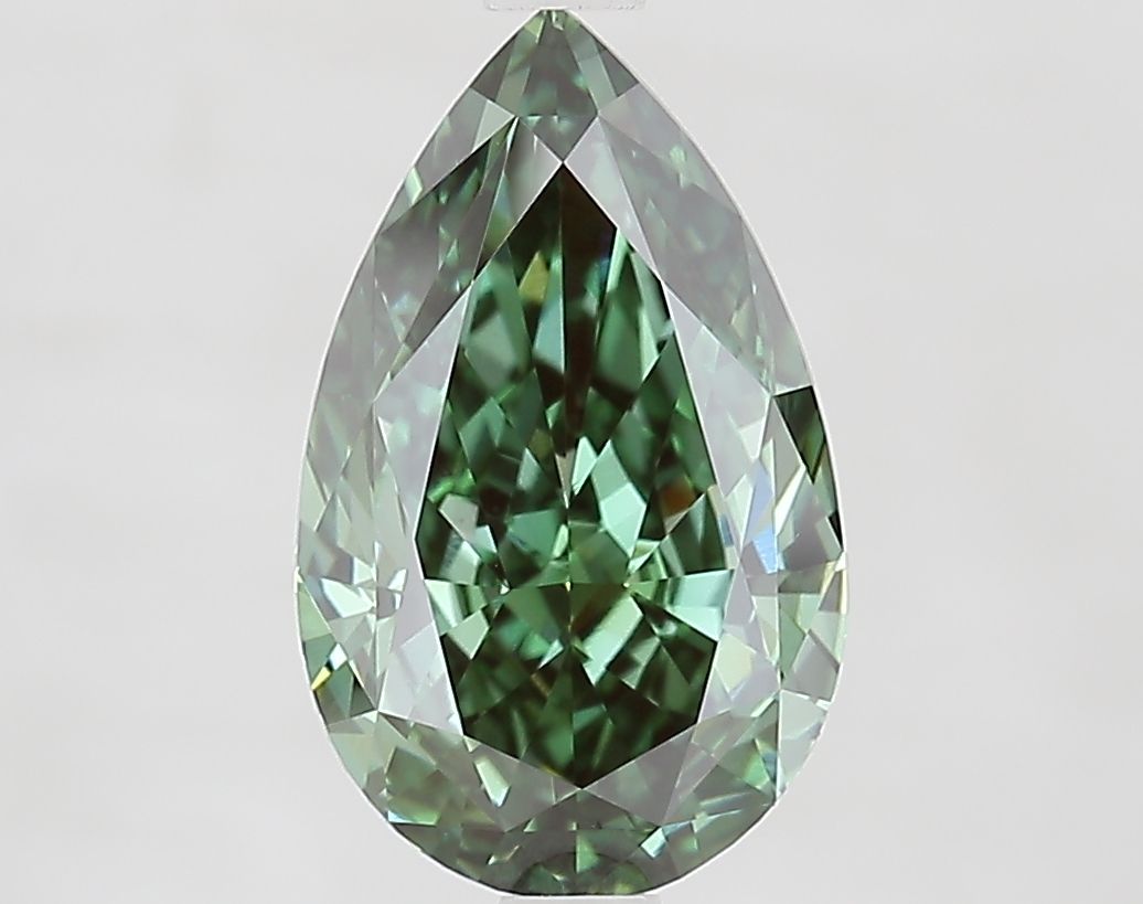 3.10 Carat Pear Cut Fancy Green