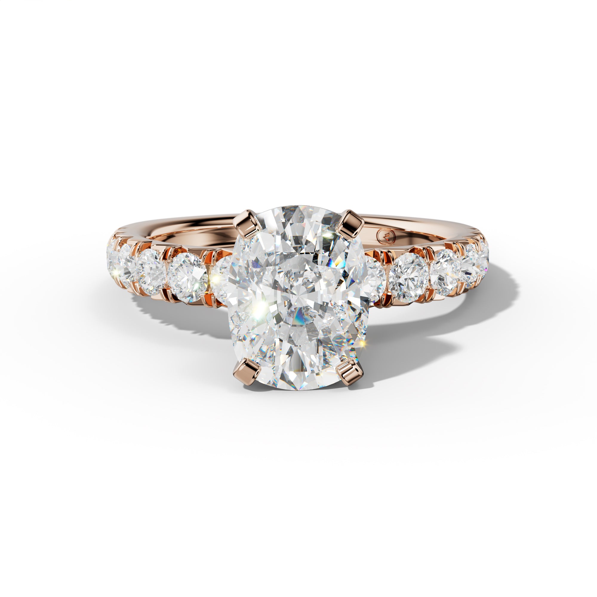 Kira Elongated Cushion Diamond  Engagement Ring
