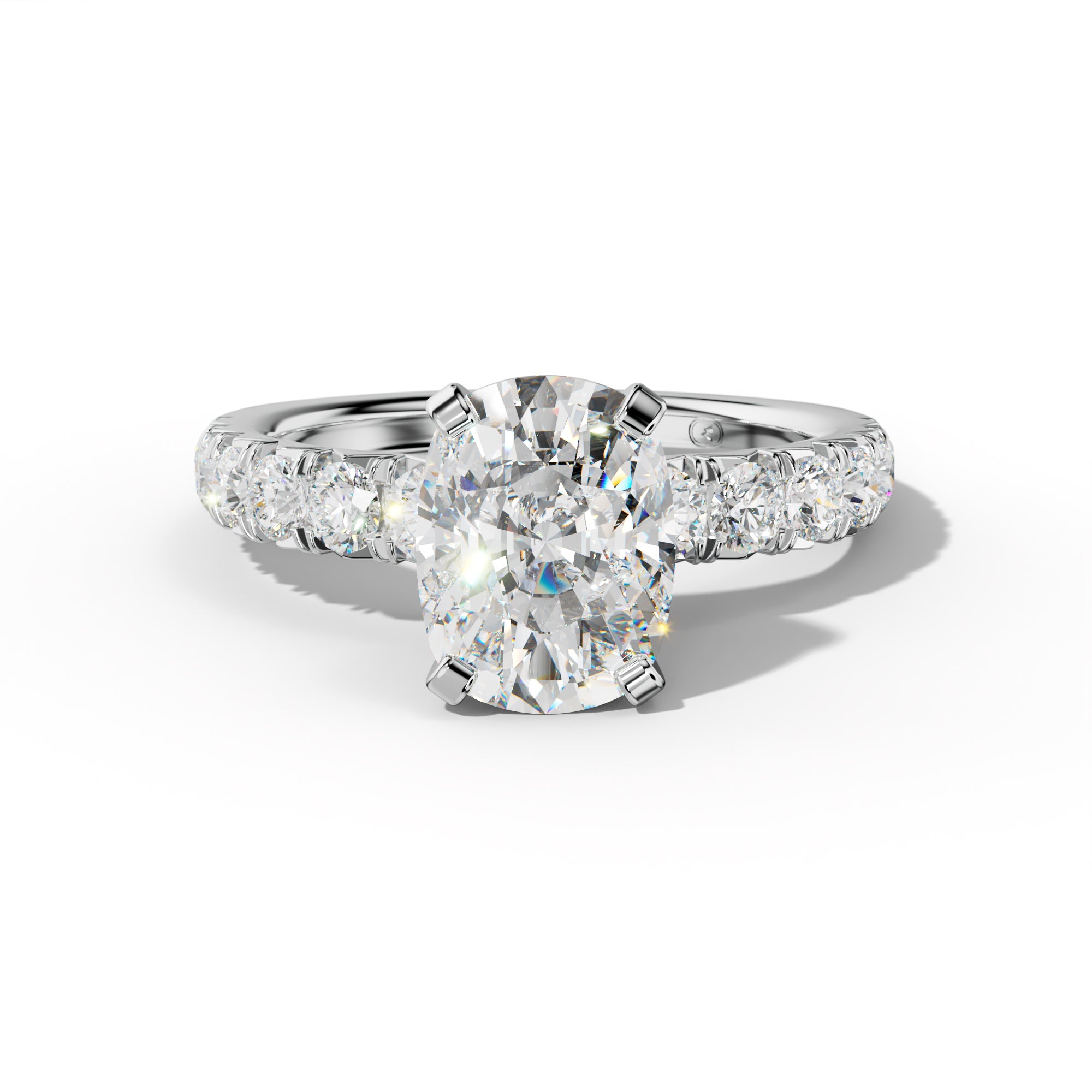 Kira Elongated Cushion Diamond  Engagement Ring