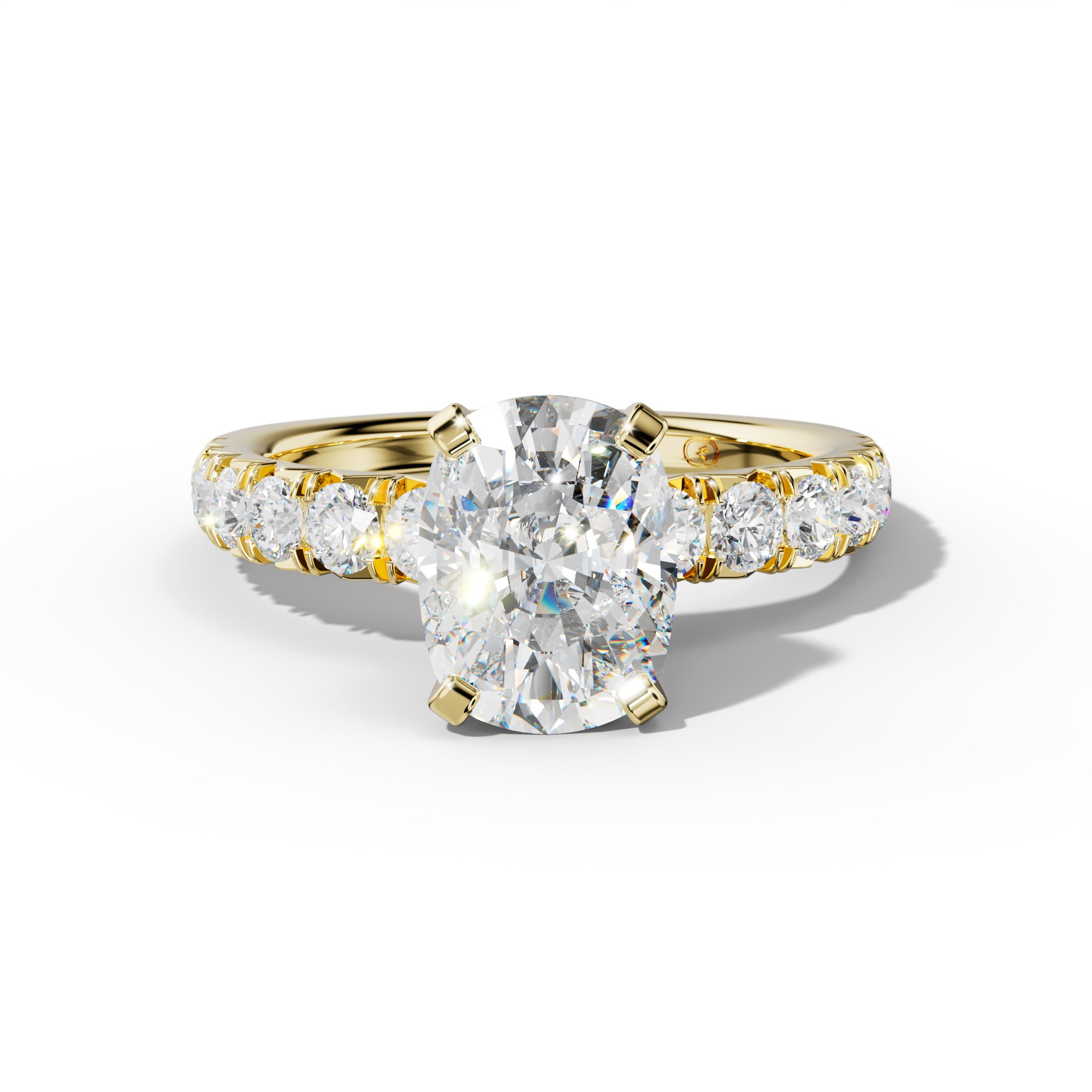Kira Elongated Cushion Diamond  Engagement Ring