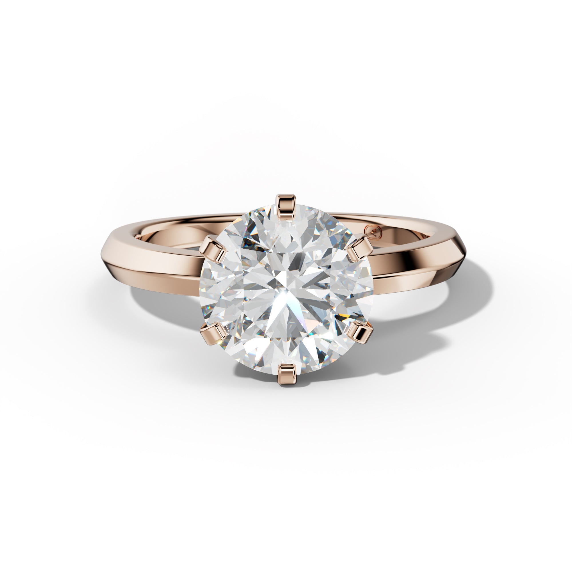 Lina Round Diamond Engagement Ring