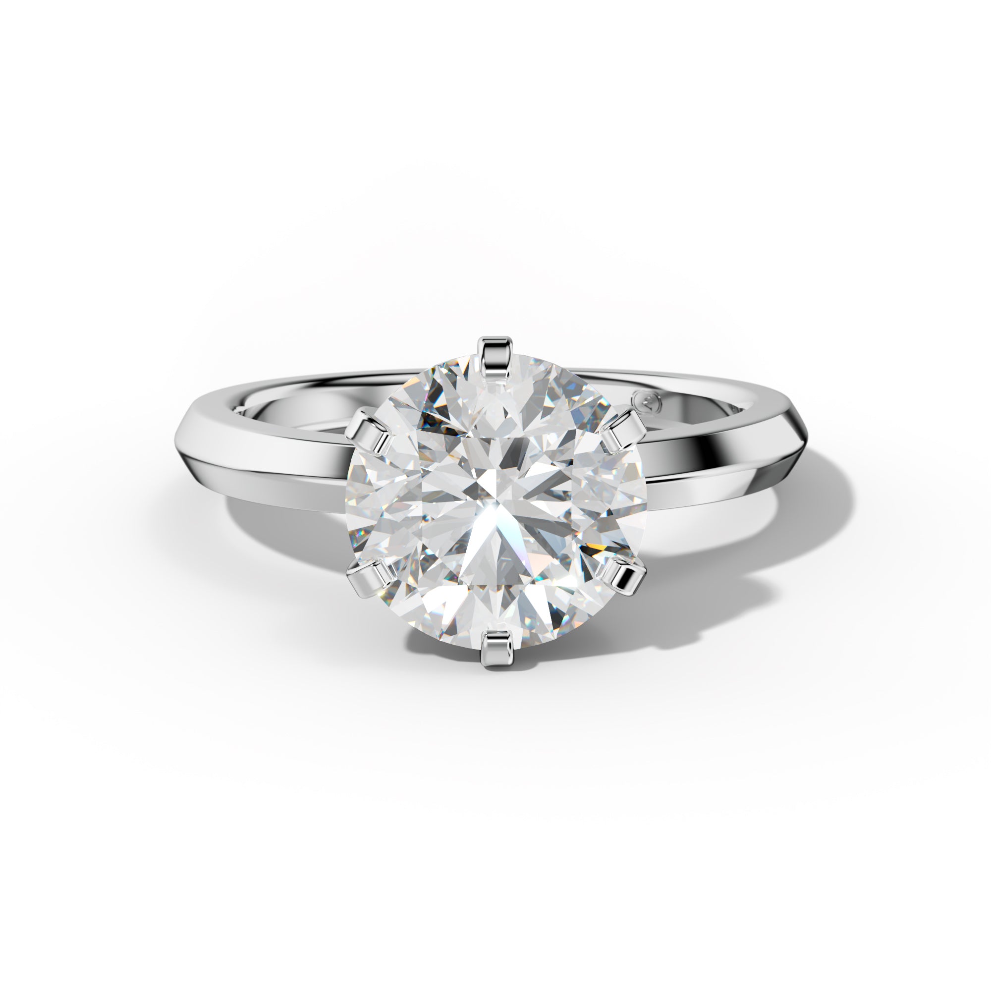 Lina Round Diamond Engagement Ring