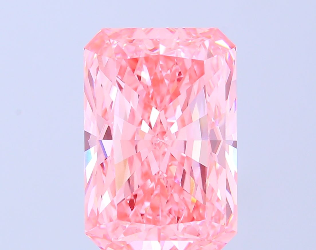 7.53 Carat Radiant Cut Fancy Pink