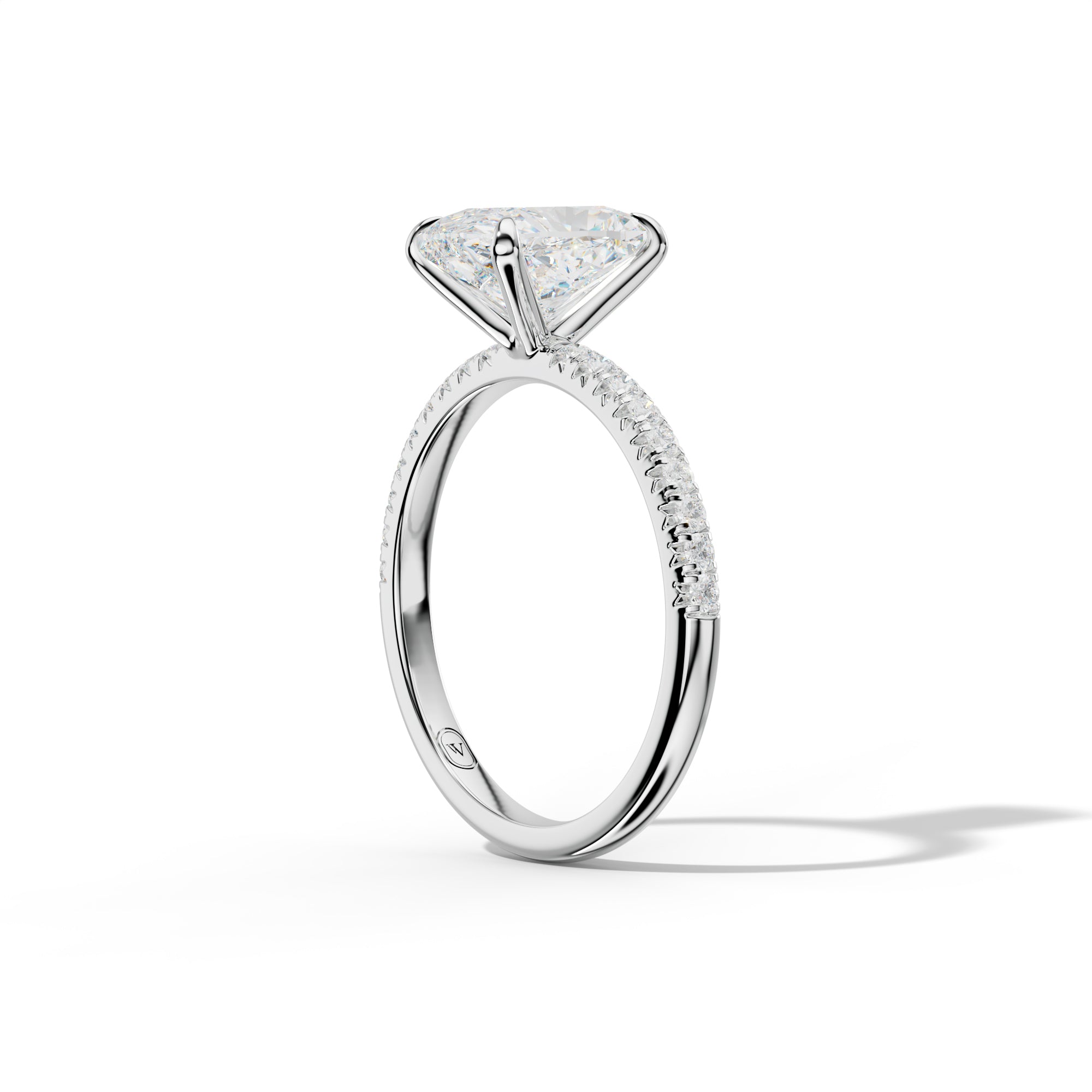 Ava Elongated Cushion Diamond  Engagement Ring
