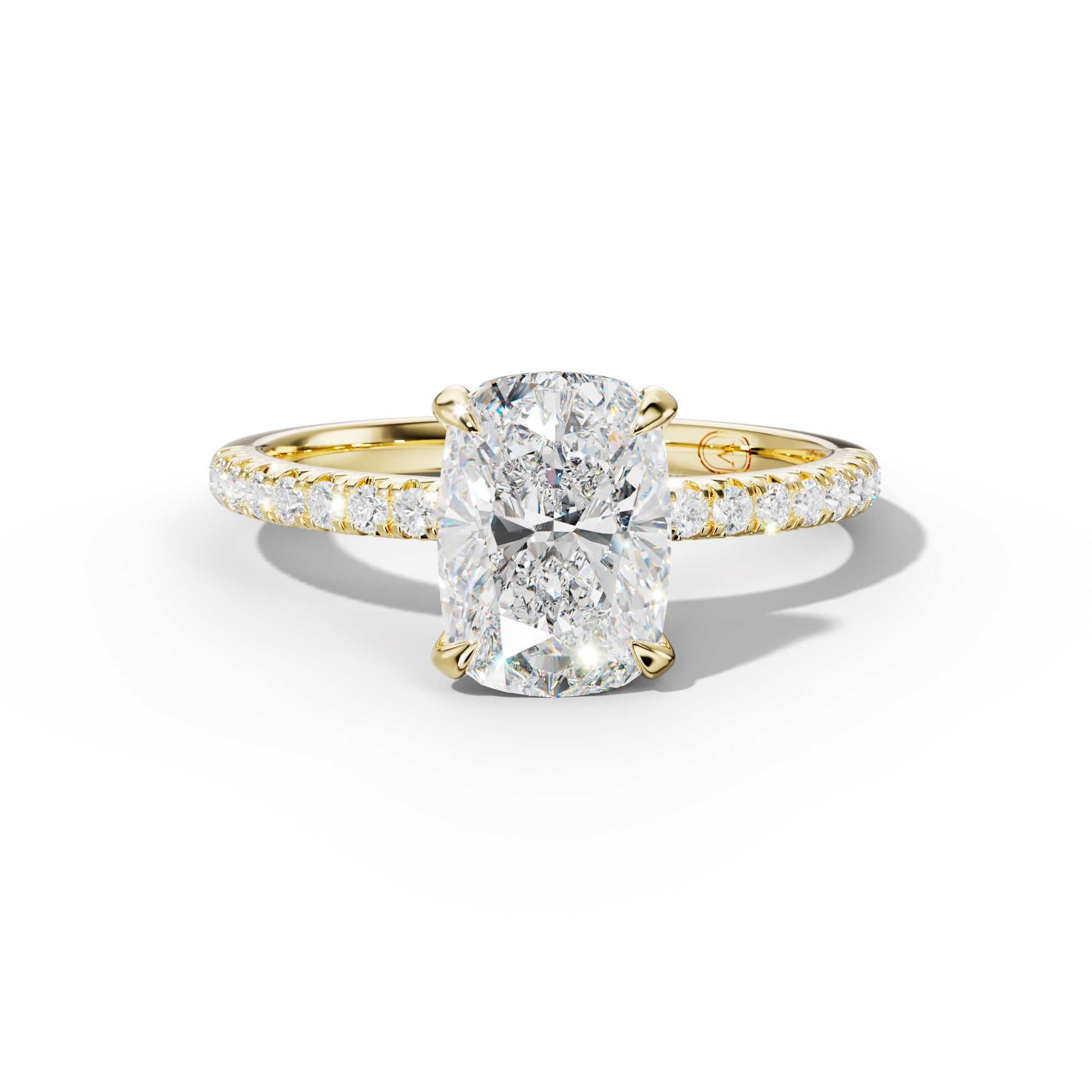 Ava Elongated Cushion Diamond  Engagement Ring