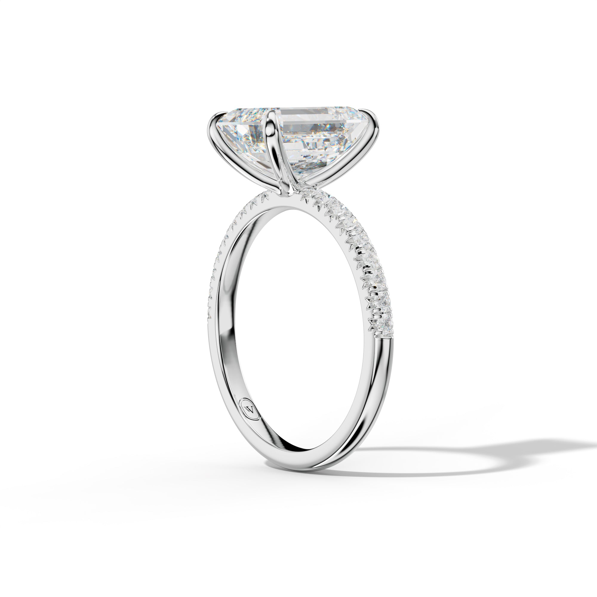 Ava Emerald Cut Engagement Ring