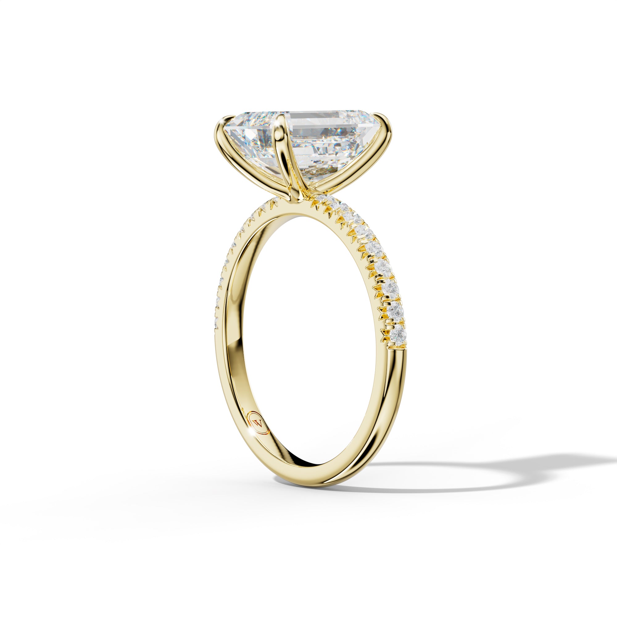 Ava Emerald Cut Engagement Ring