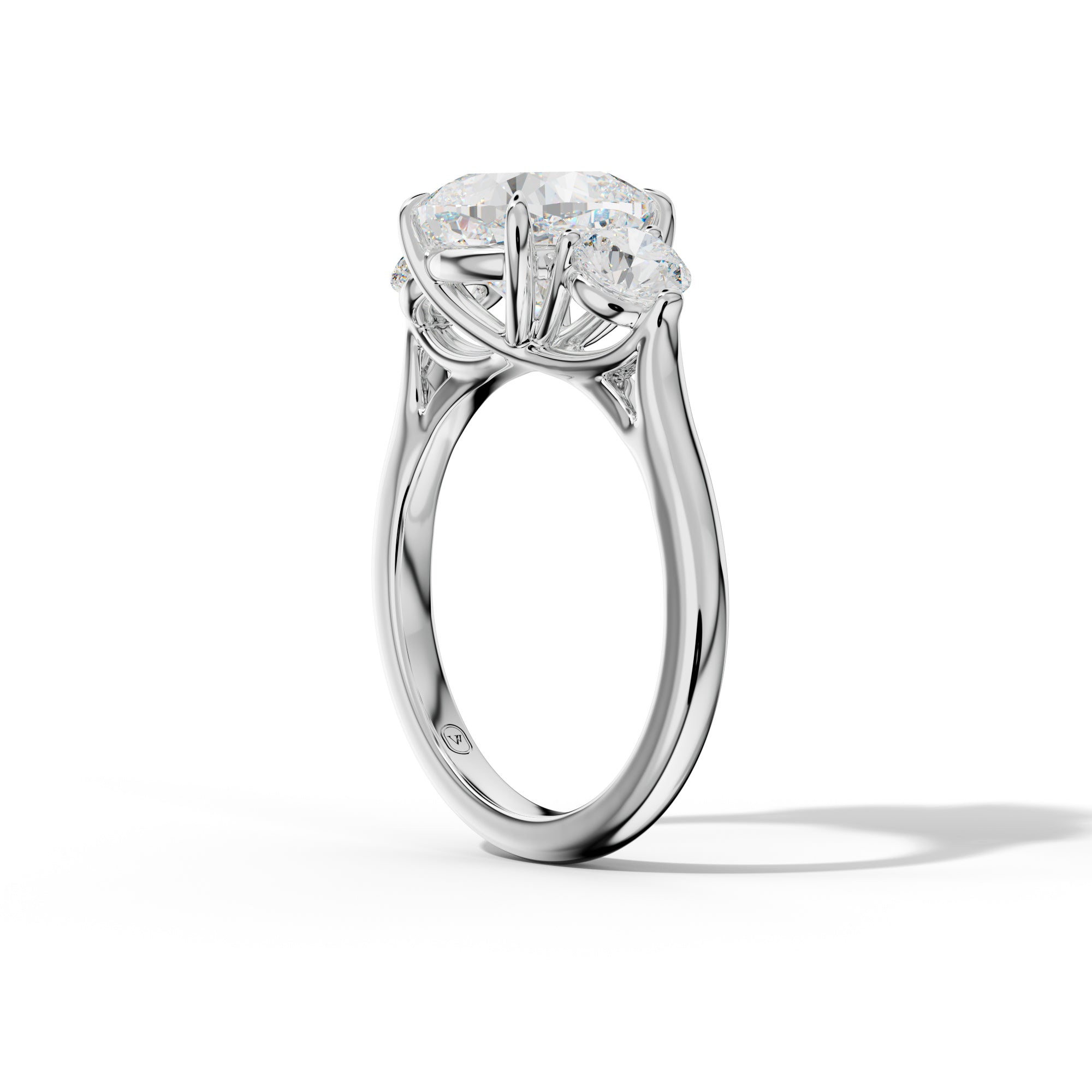 Elsa Cushion Diamond Round Side Diamond Engagement Ring