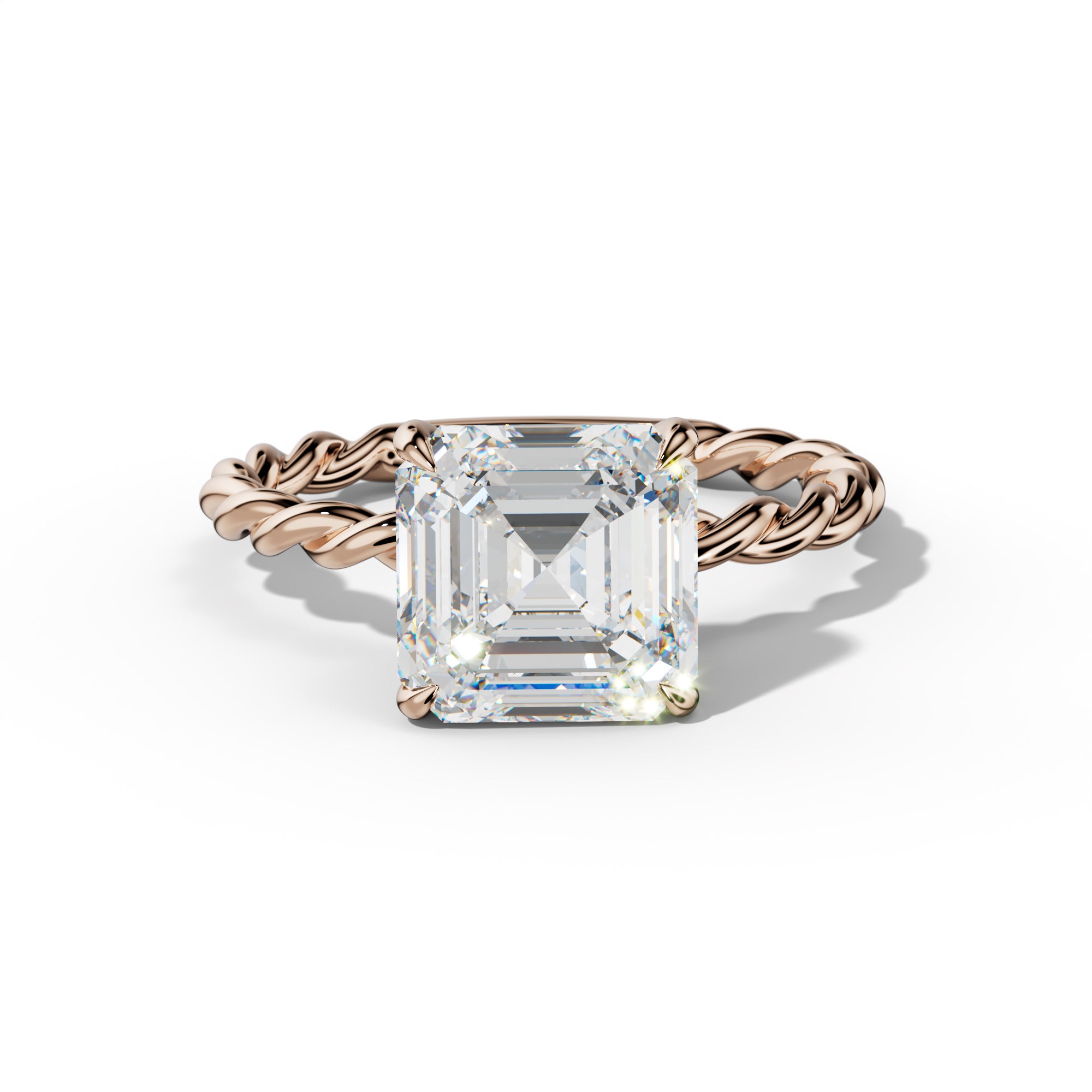 Sunny Asscher Diamond  Engagement Ring