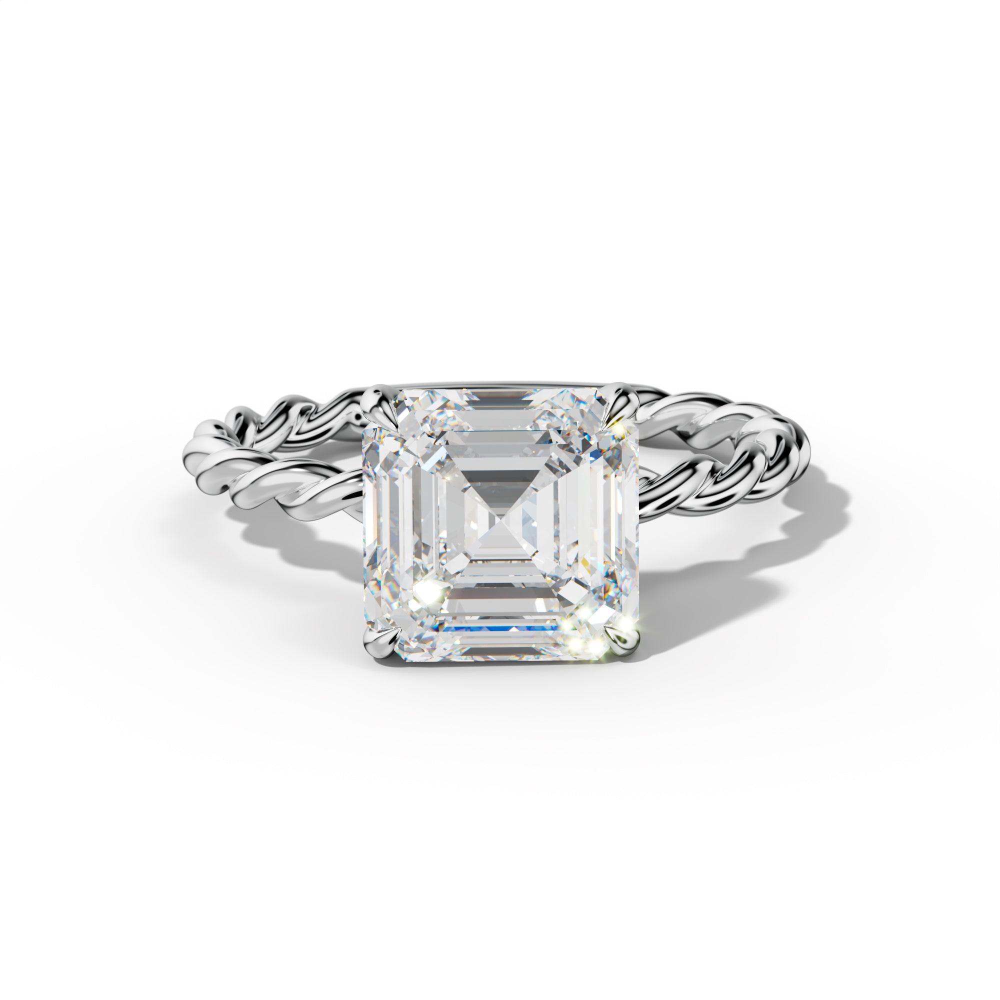 Sunny Asscher Diamond  Engagement Ring