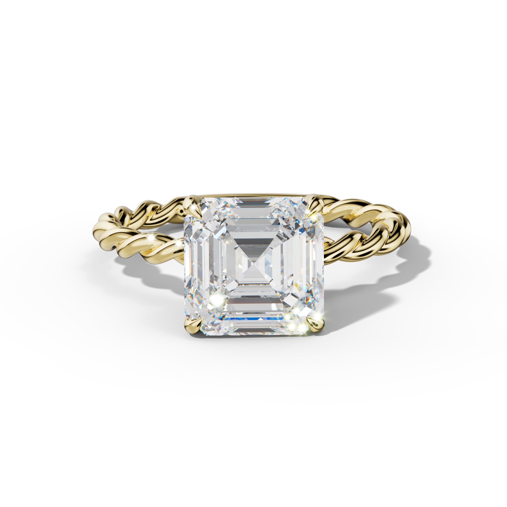 Sunny Asscher Diamond  Engagement Ring