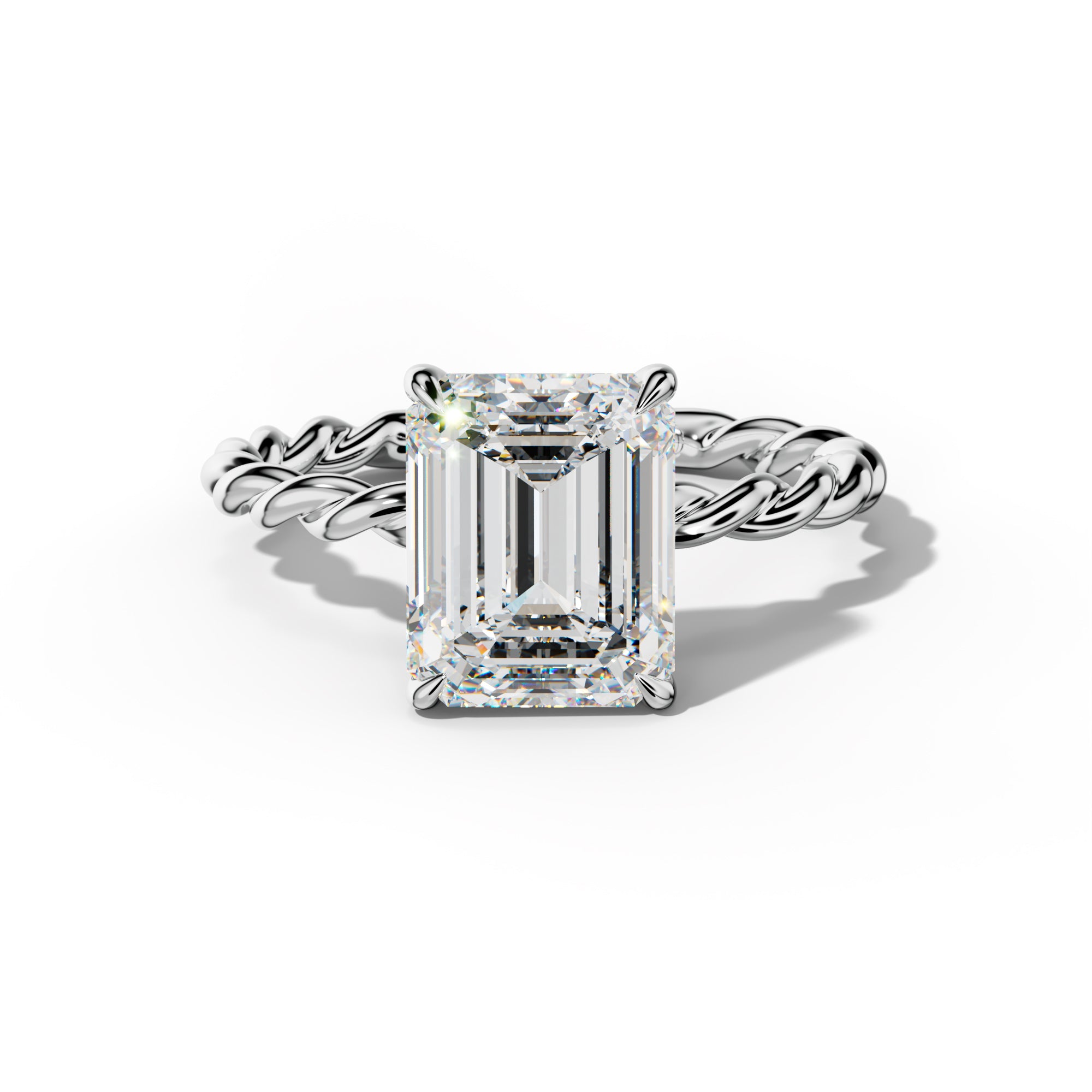 Sunny Emerald Cut Engagement Ring