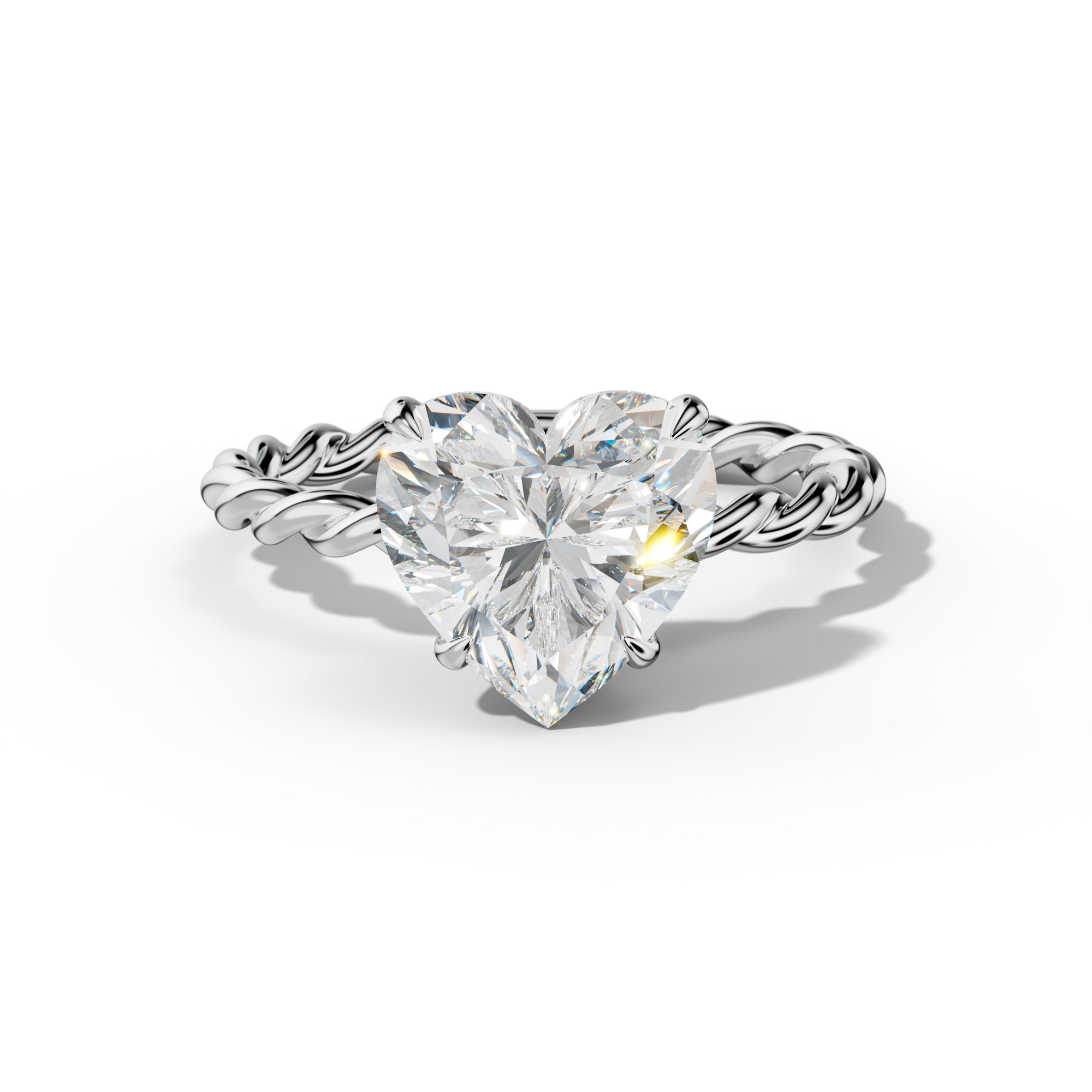 Sunny Heart Diamond  Engagement Ring